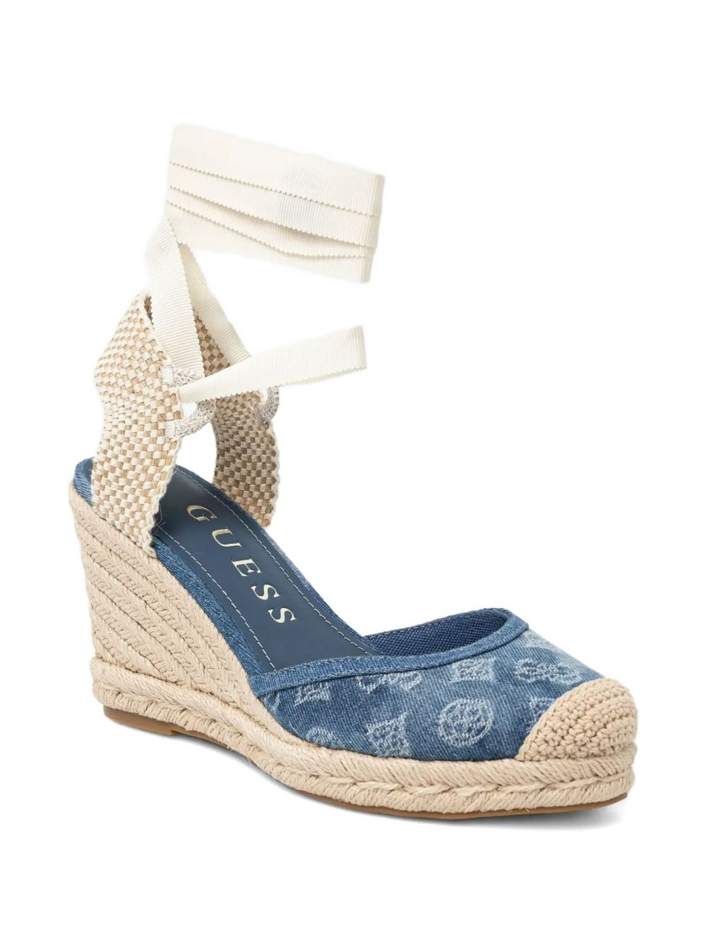 100mm Charmi denim wedge espadrilles - 2