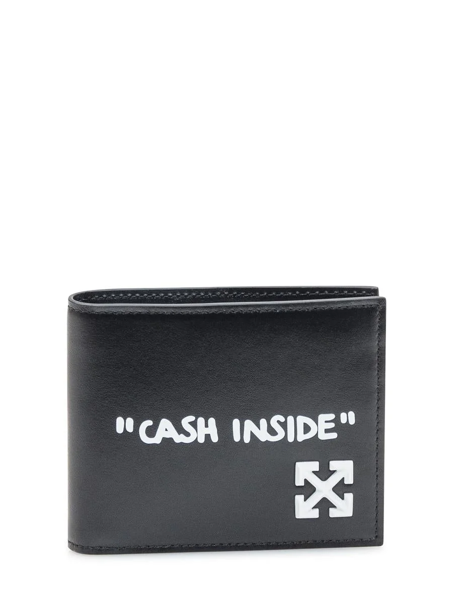 Off-White Off-White Jitney Quote Bifold Black Wallet - 1