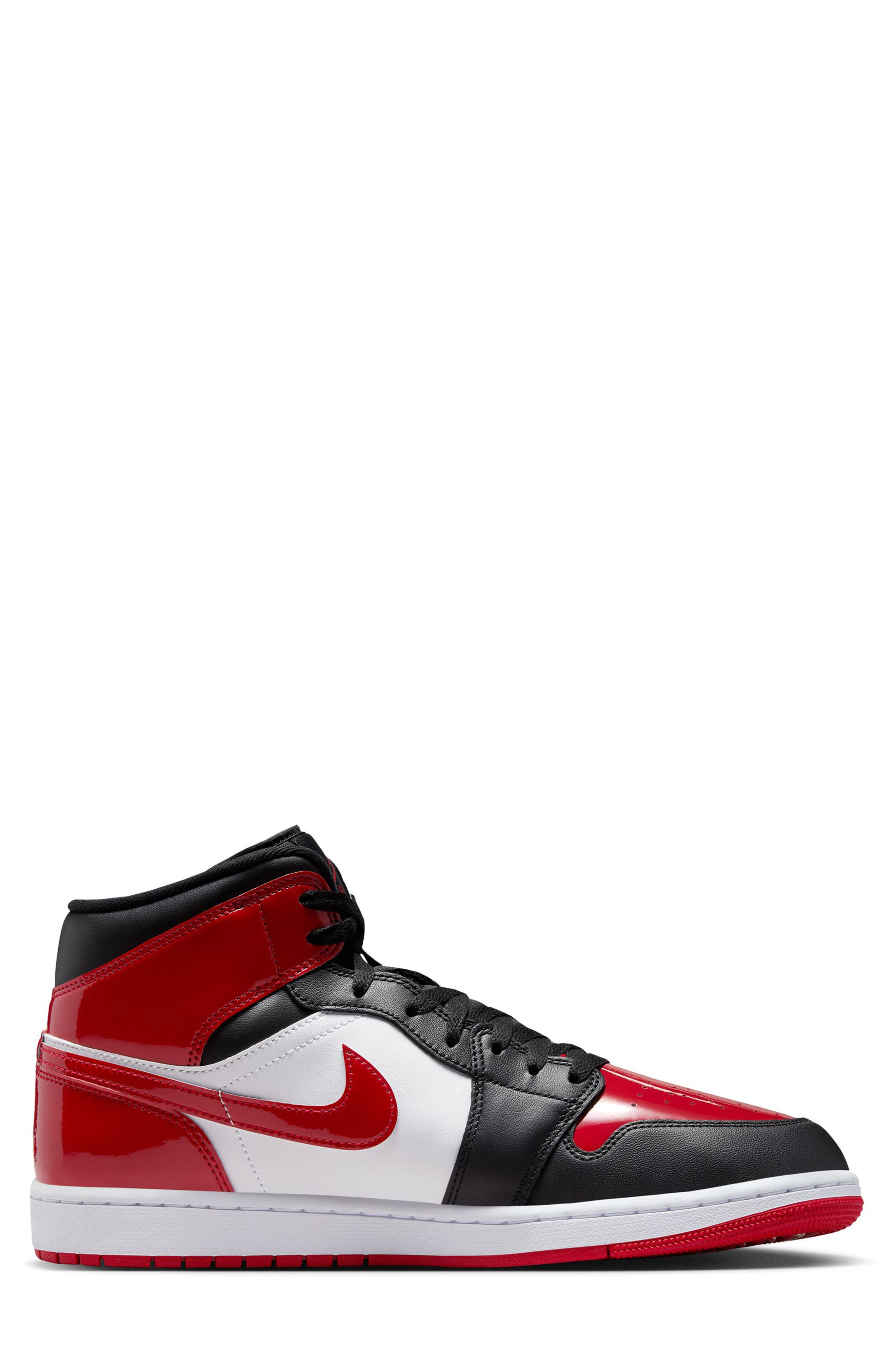 Air Jordan 1 Mid SE Sneaker in Black/Varsity Red at Nordstrom - 6