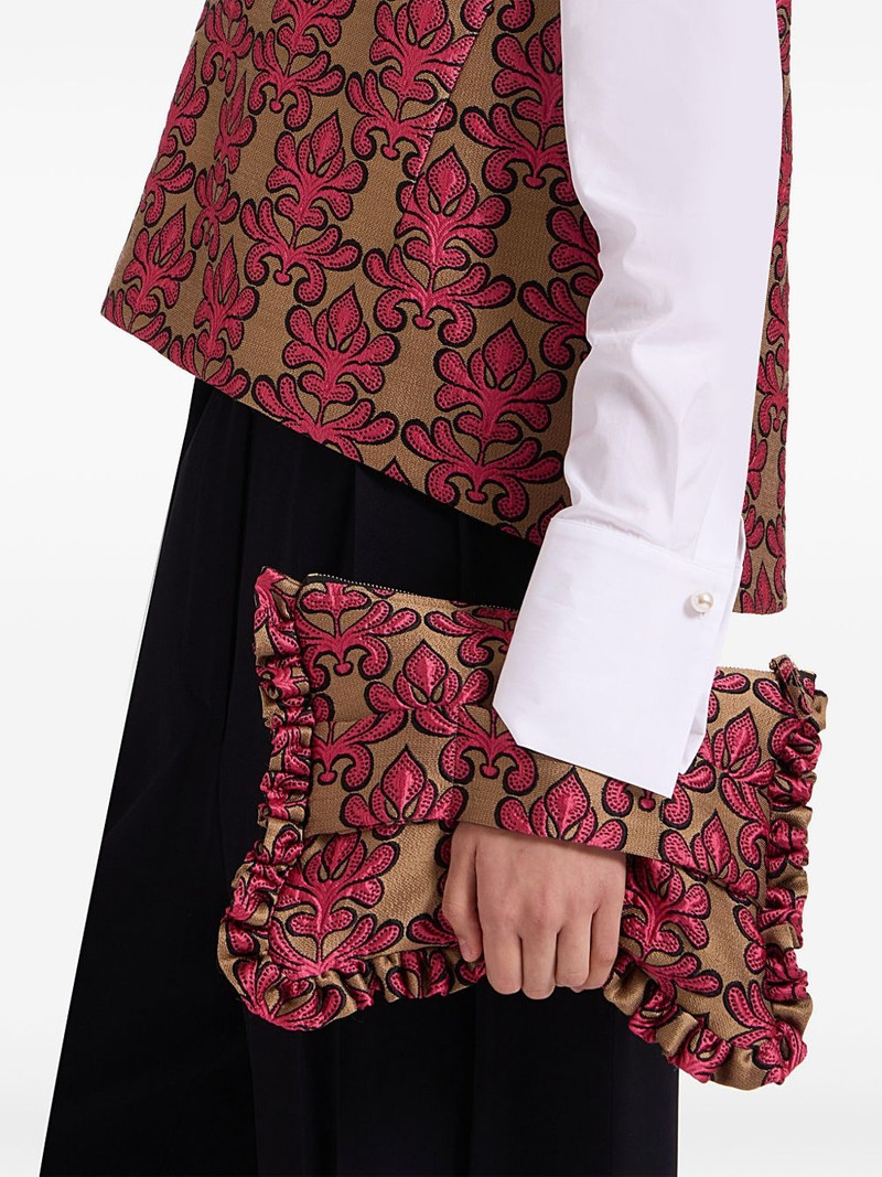 La DoubleJ jacquard clutch bag outlook