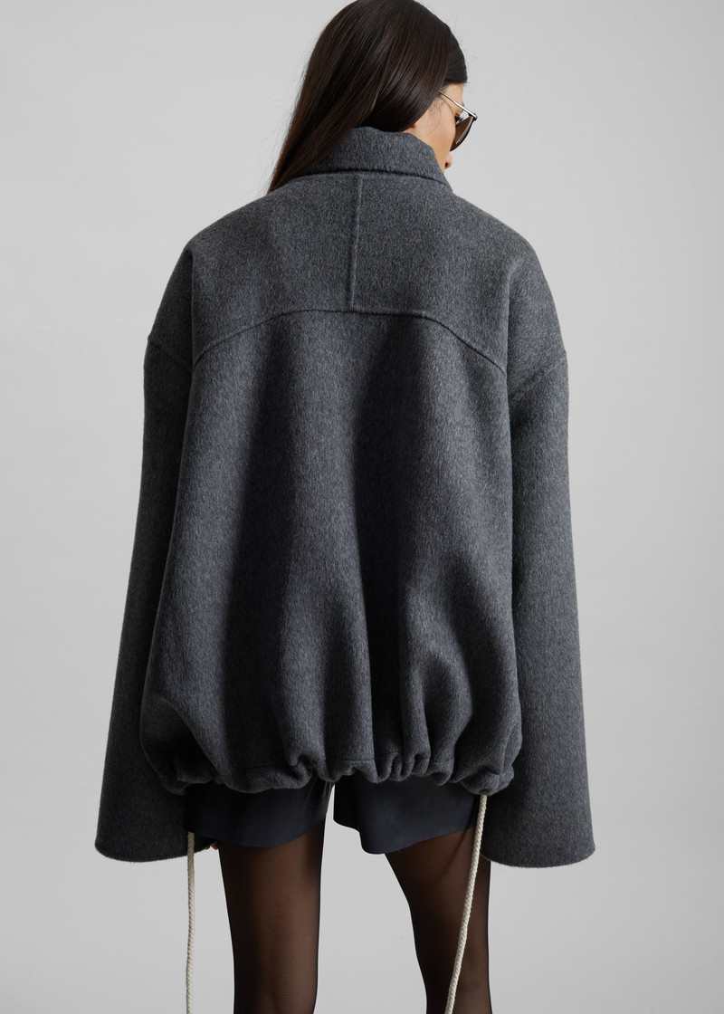 Lemvig Wool Drawstring Jacket - Grey 9