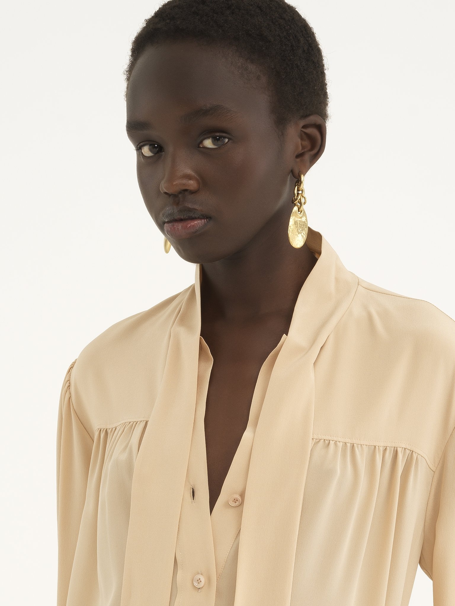 LAVALLIÈRE BLOUSE IN CRÊPE DE CHINE - 7