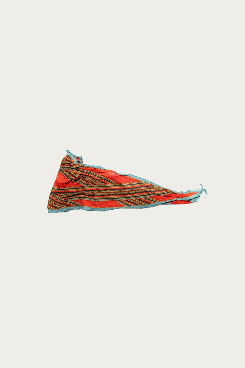 WASHER Crinkle Silk Neckerchief (PECOS Stripe) - Red 1