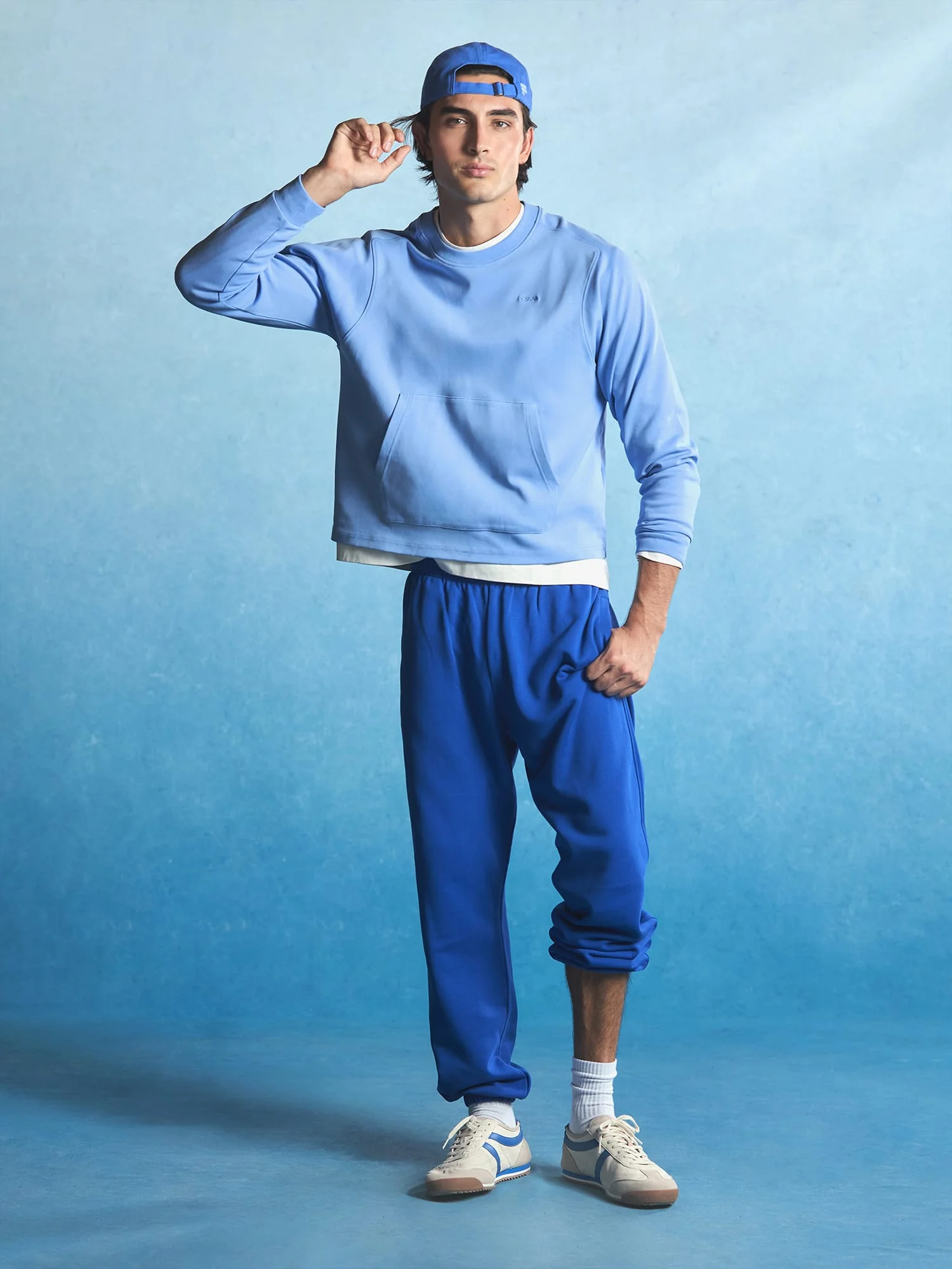 Mens Double Jersey Sweatshirt - Lucid Sky - 1