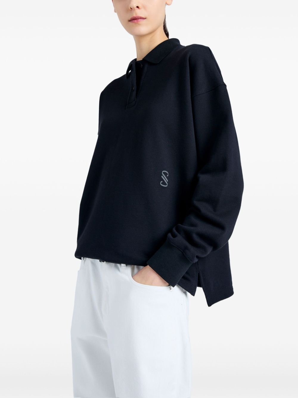 logo-print cotton polo shirt - 6