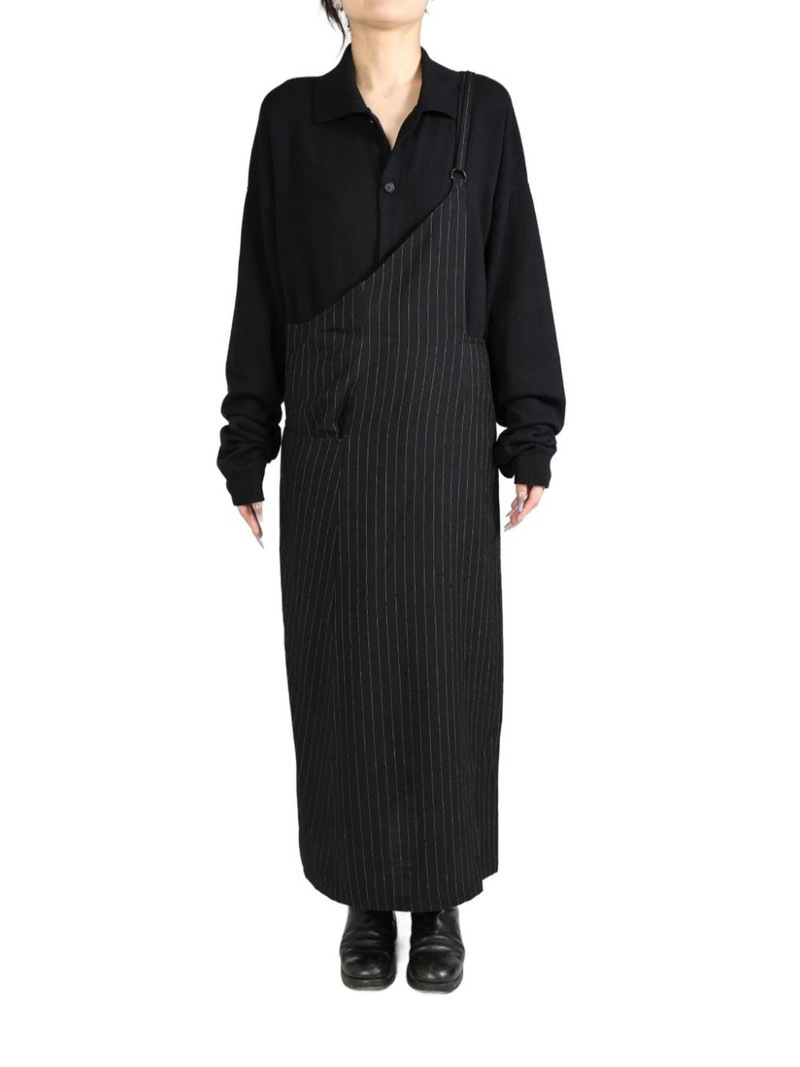 pinstripe asymmetric dress 1