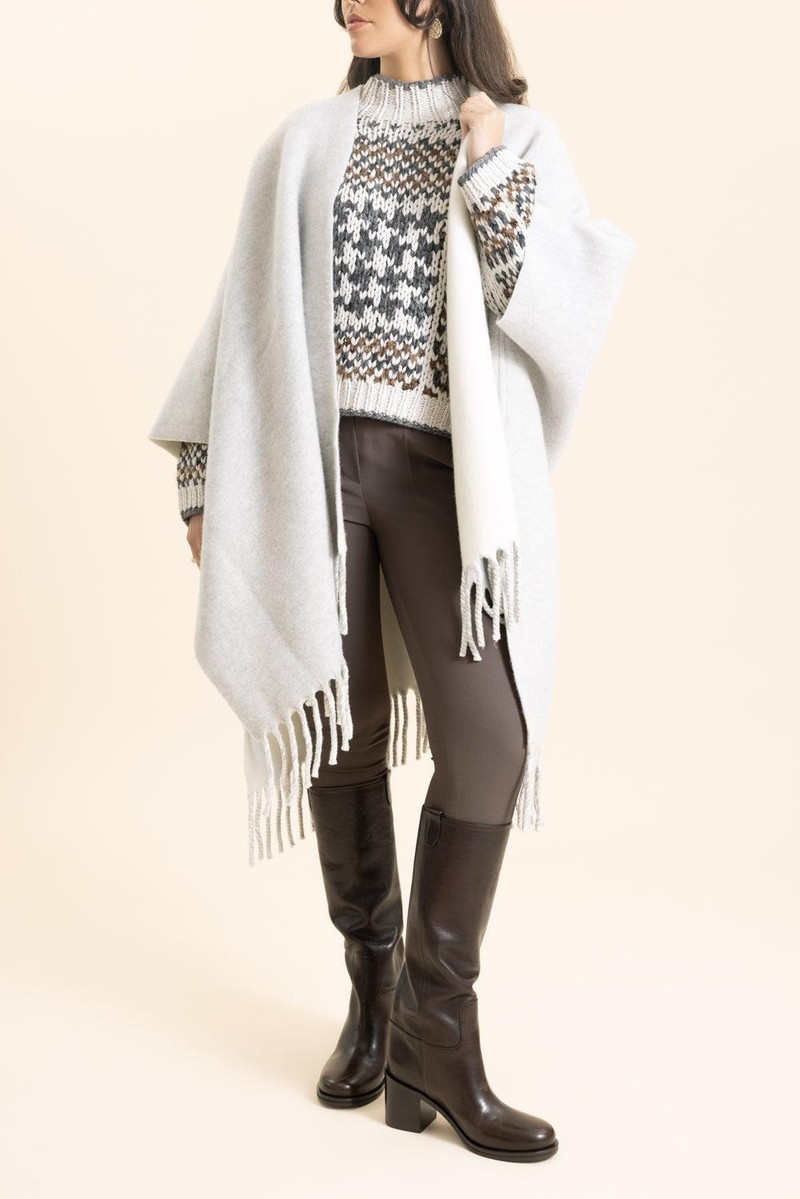 Brunello Cucinelli Reversible Double Knit Poncho outlook
