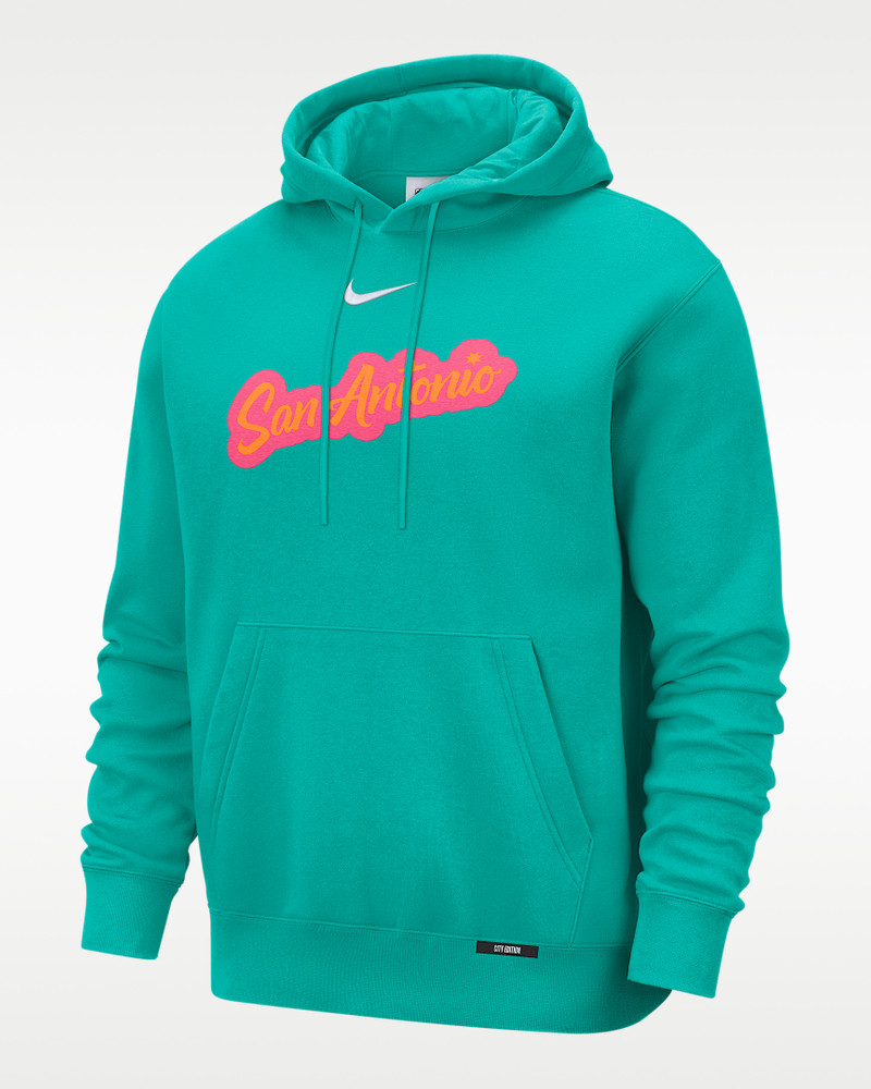 San Antonio Spurs City Edition Men's Nike Basketball Club Pull-Over Hoodie 1
