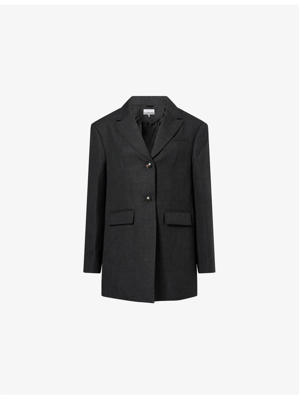 Single-Breasted Wool-Blend Suiting Blazer - 1