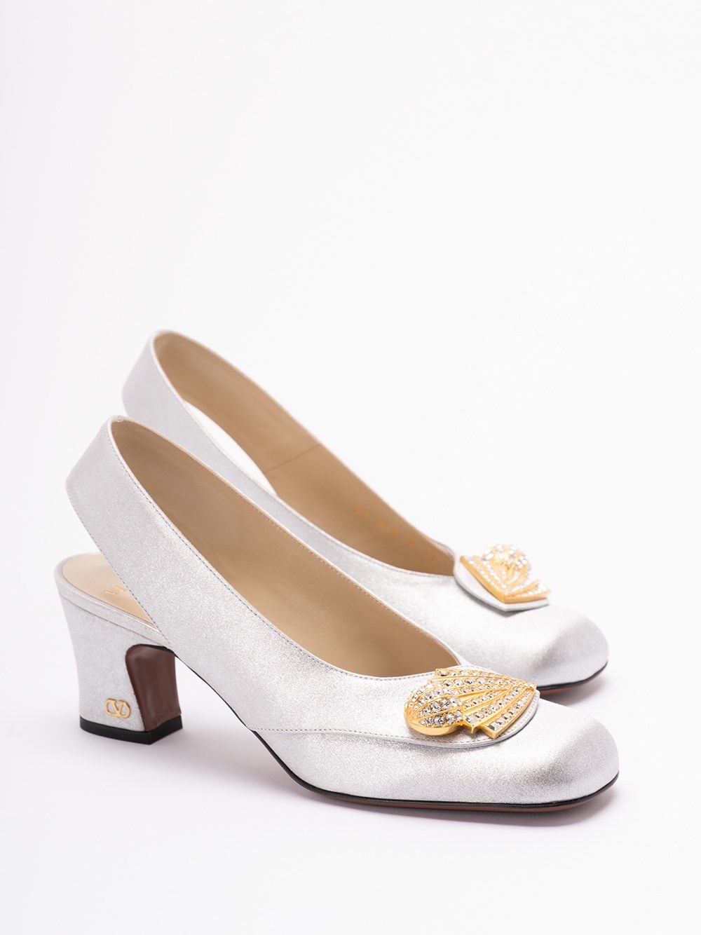 `Valentino Garavani Adamantine` Slingbacks - 5