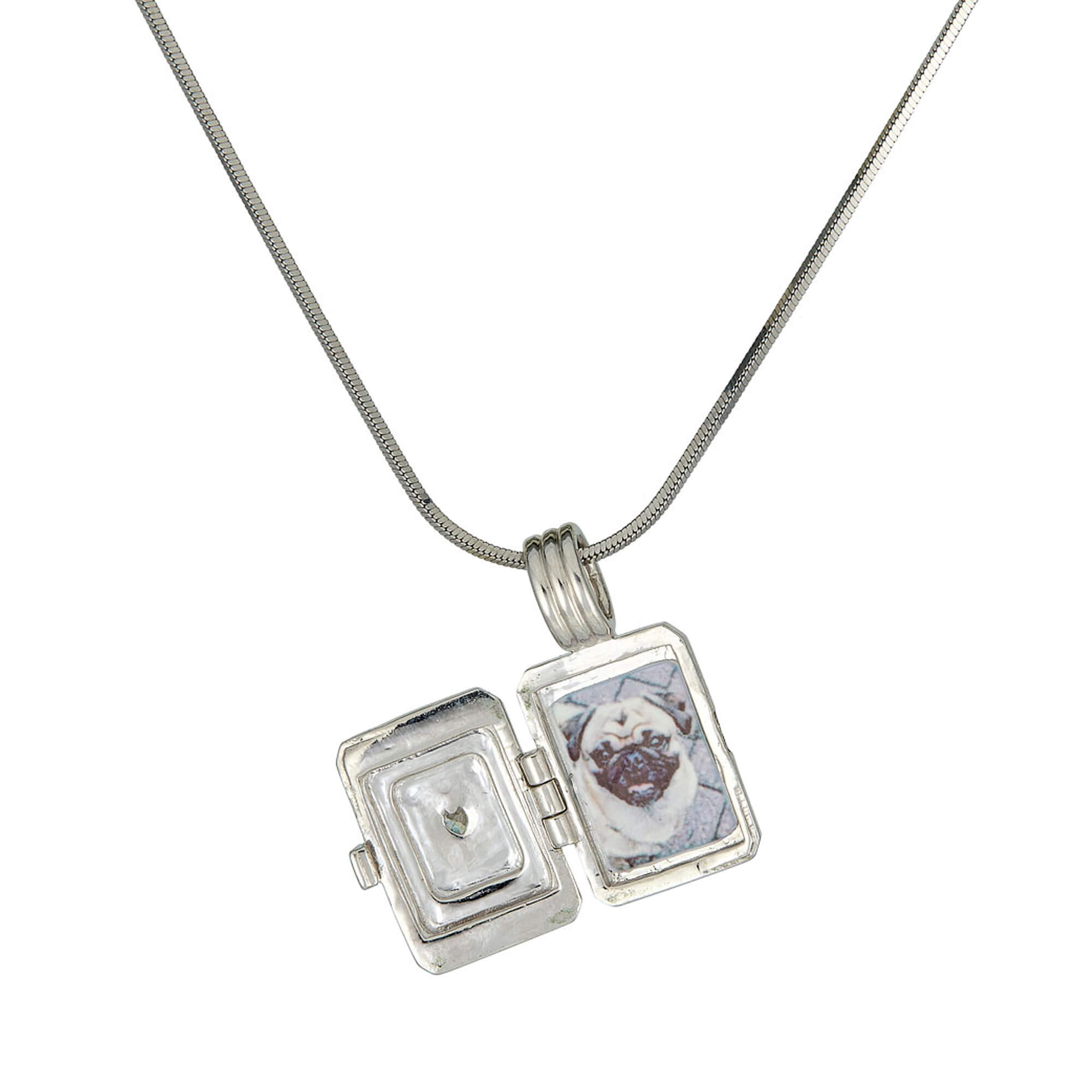 Silver Beekman Heart Locket Necklace - 3