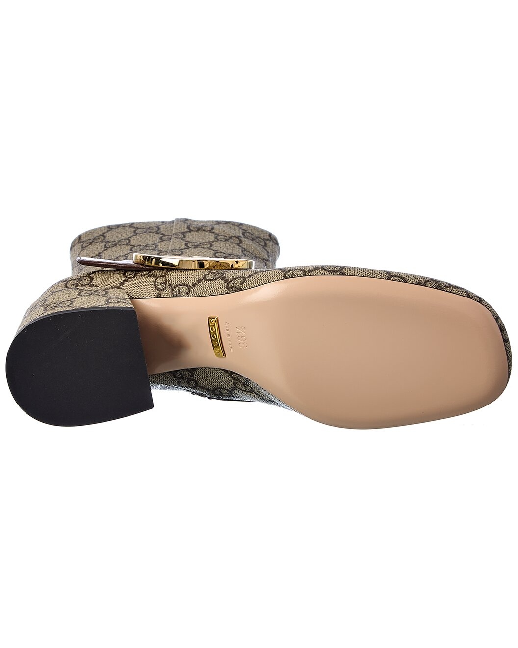 Gucci Blondie Canvas & Leather Ankle Bootie - 4