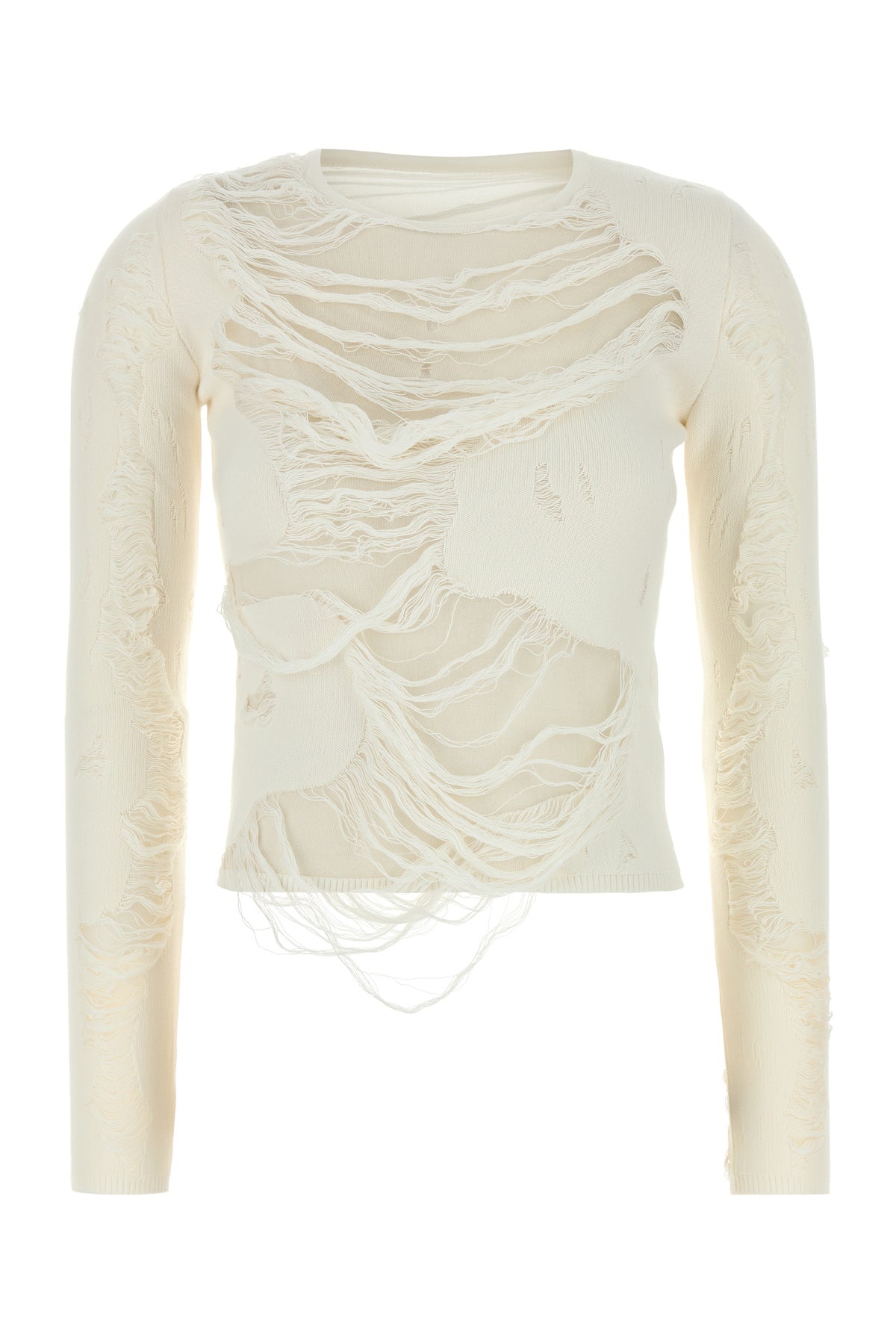 Ivory cotton blend sweater - 1