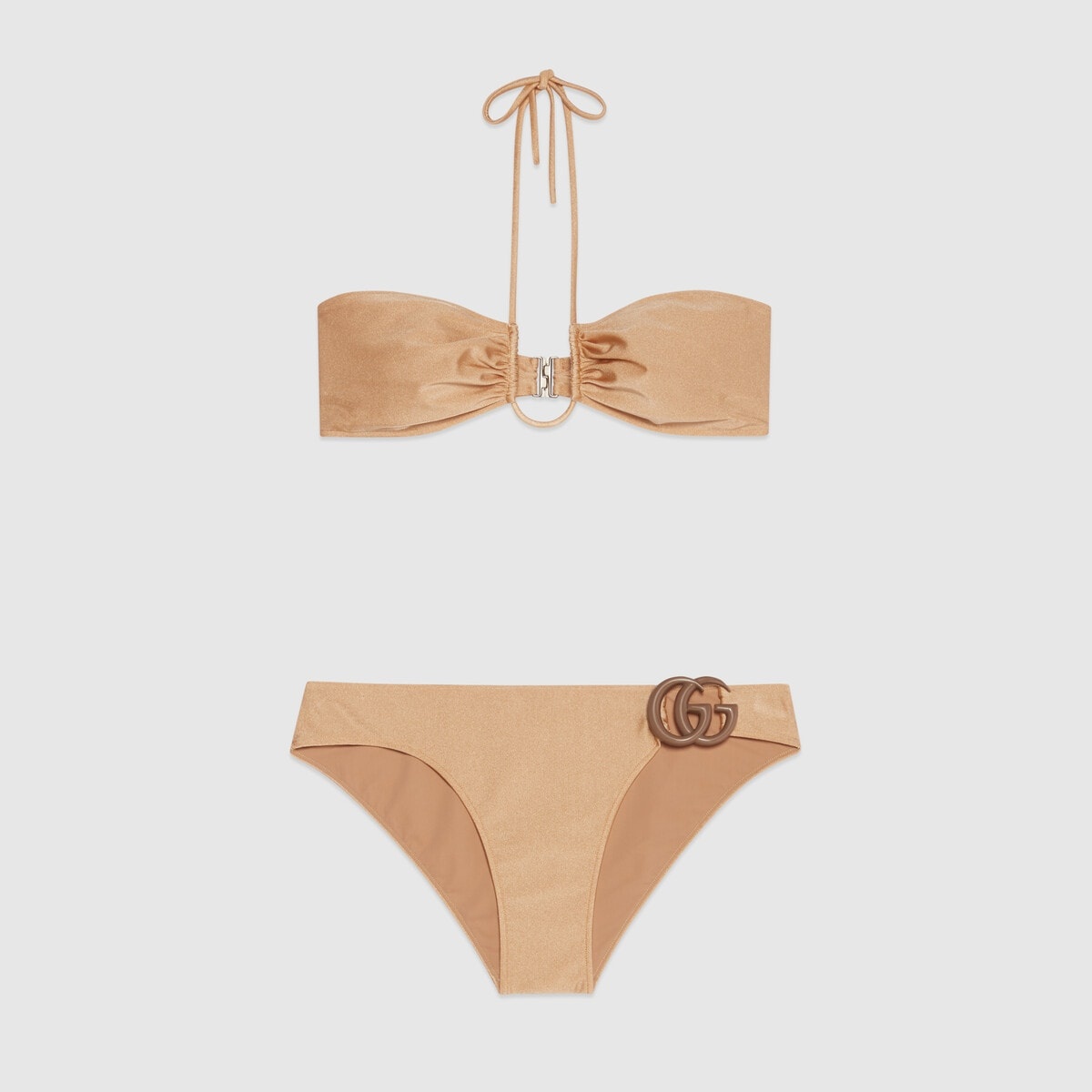 Sparkling jersey bikini with Double G - 2