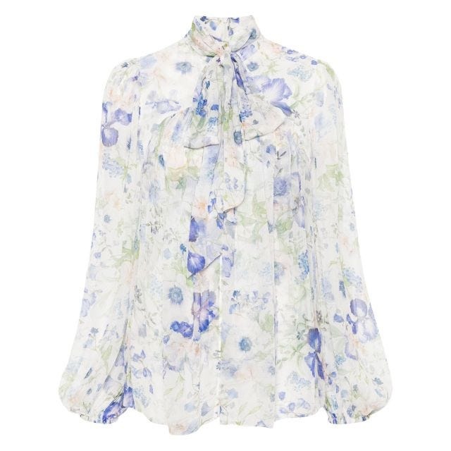 Zimmermann shops Floral Blouse