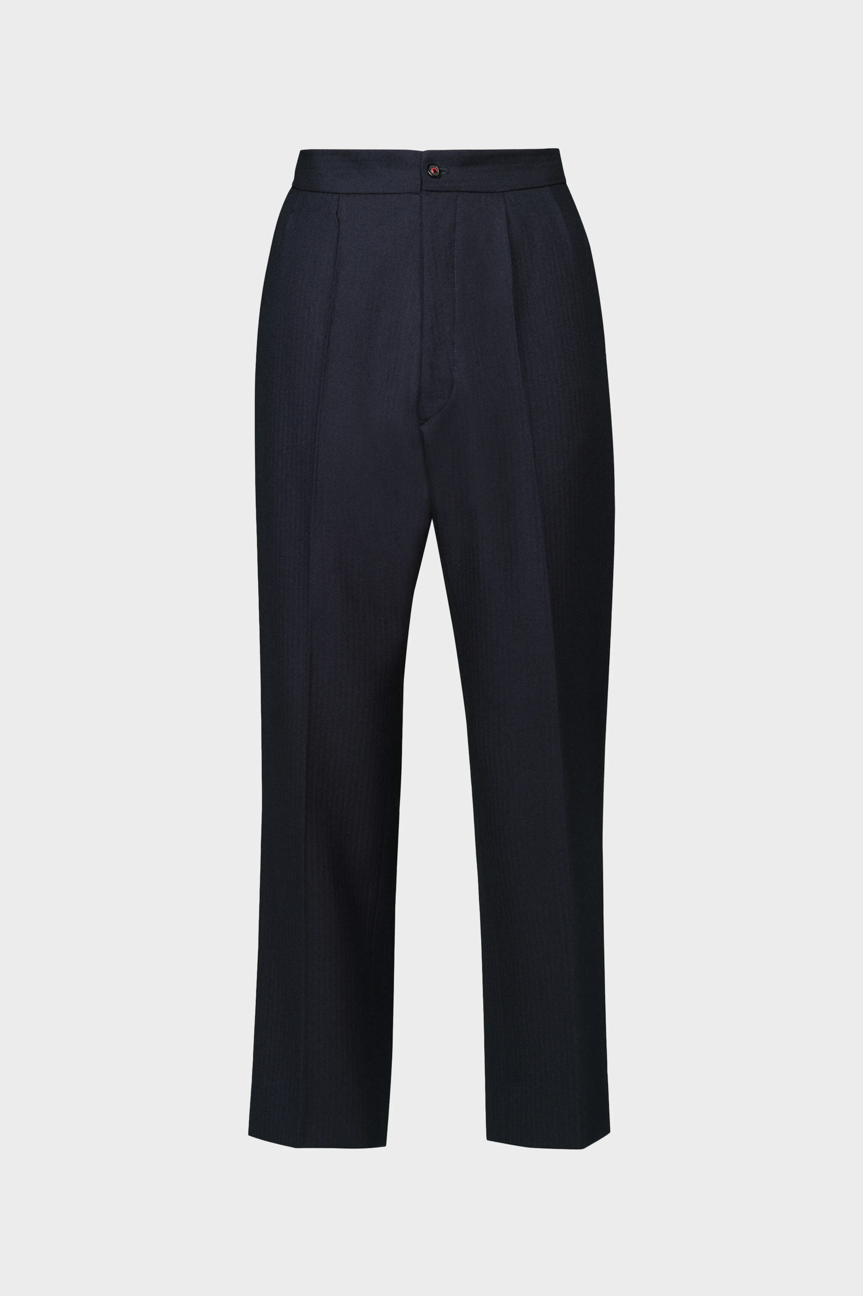 Wool Herringbone Trousers - 1