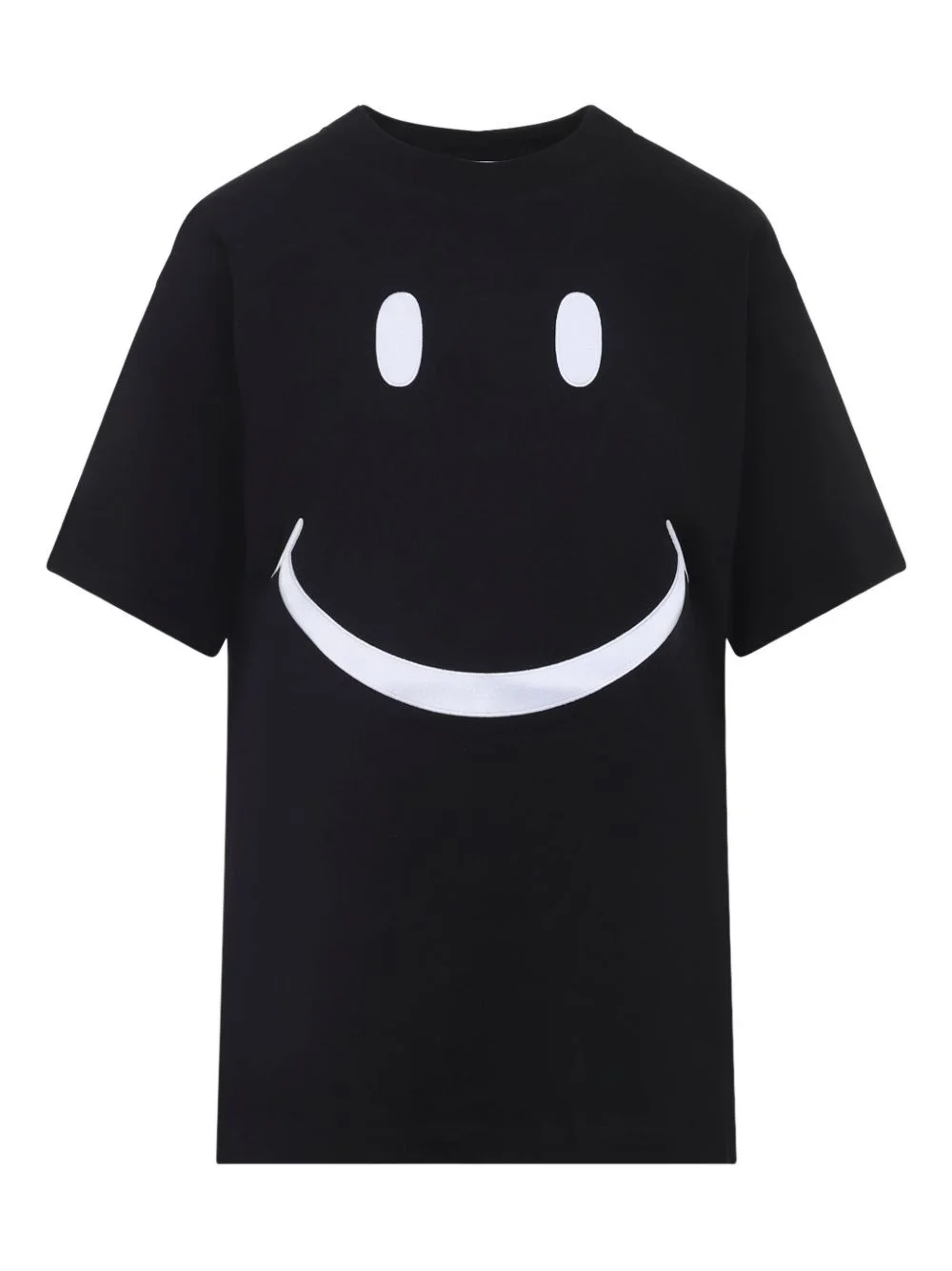 smiley-face cotton T-shirt - 1