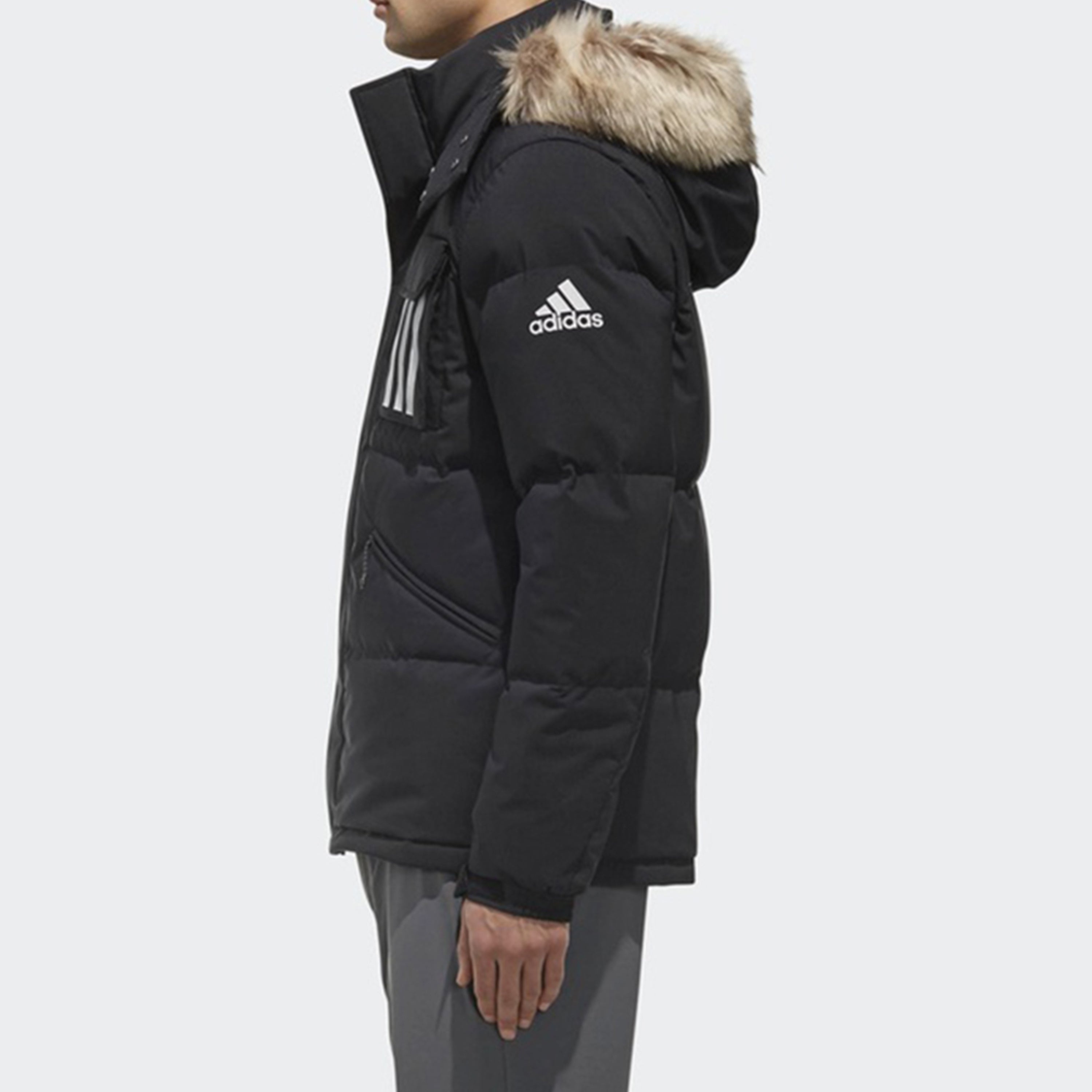 adidas Down Puffa 3Str Outdoor Men's Black DT7917 - 4