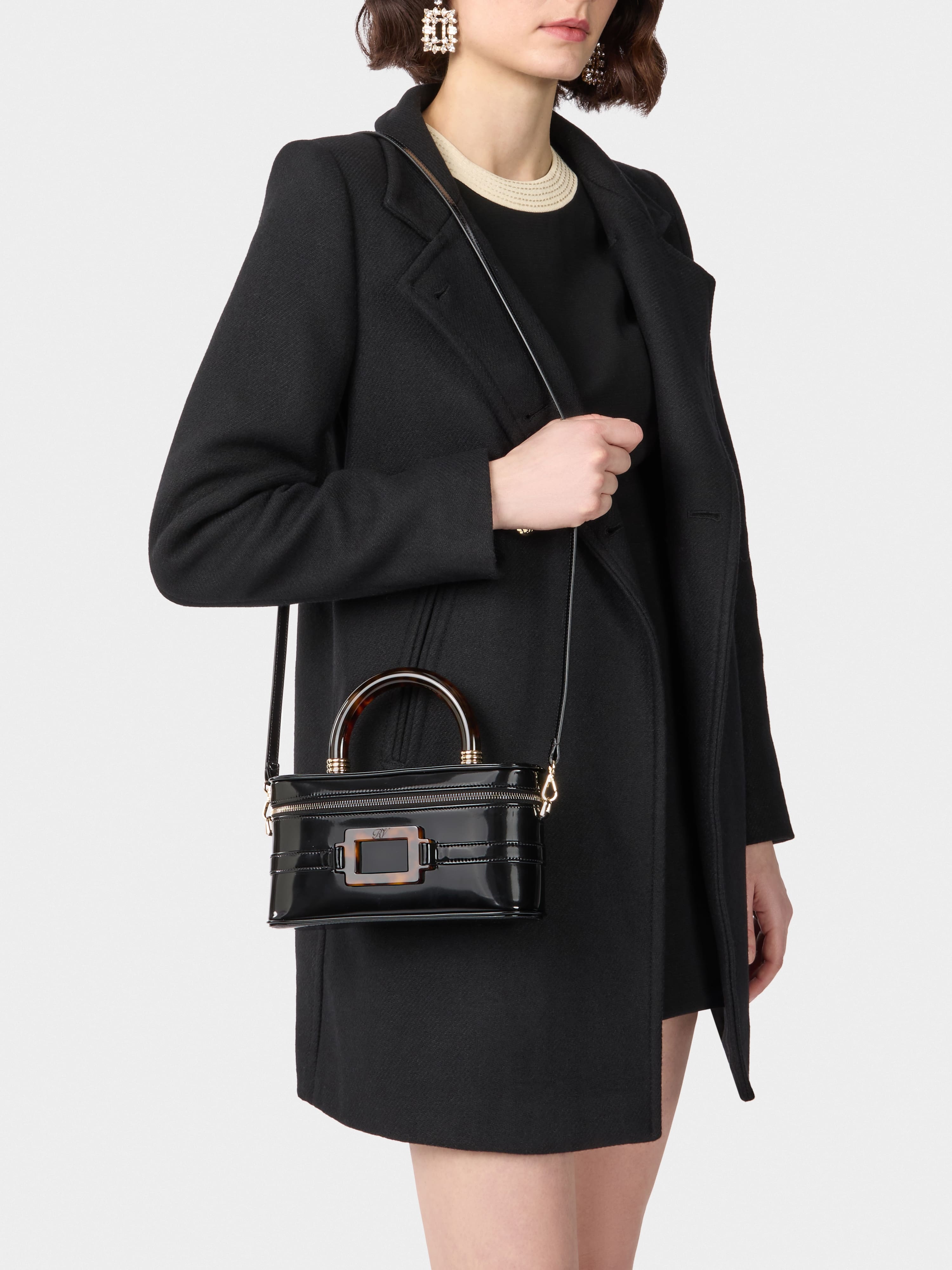 【関税込み】ROGER VIVIER Belle Vivier Vanity' mini handbag Roger Vivier Vanity Belle Vivier Mini Bag in leather