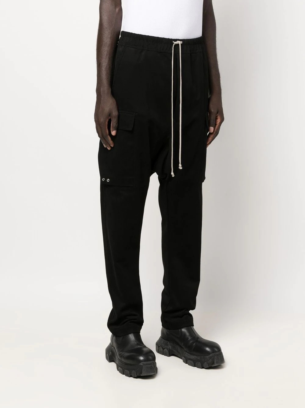 cargo drop-crotch trousers - 3