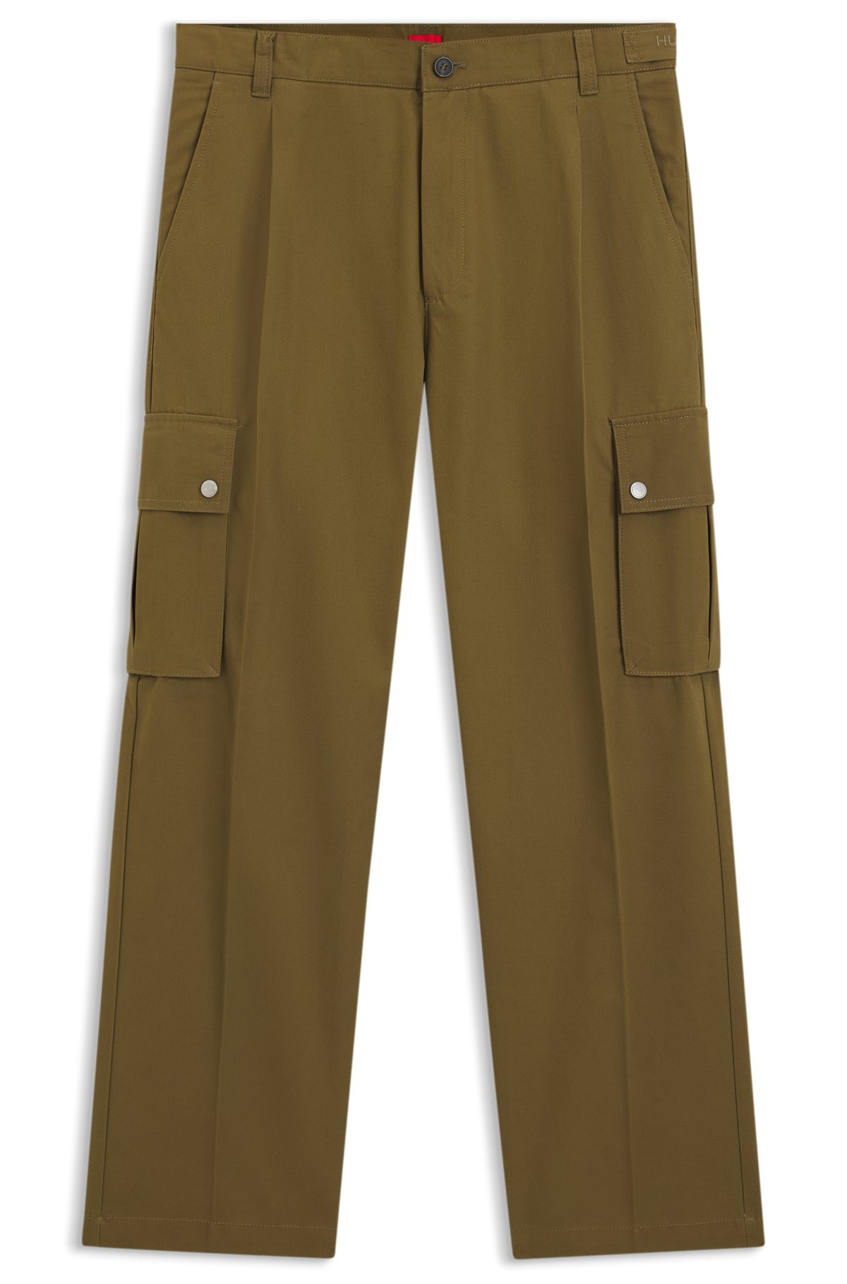 SLIM-FIT CARGO TROUSERS IN MERCERIZED COTTON - 1