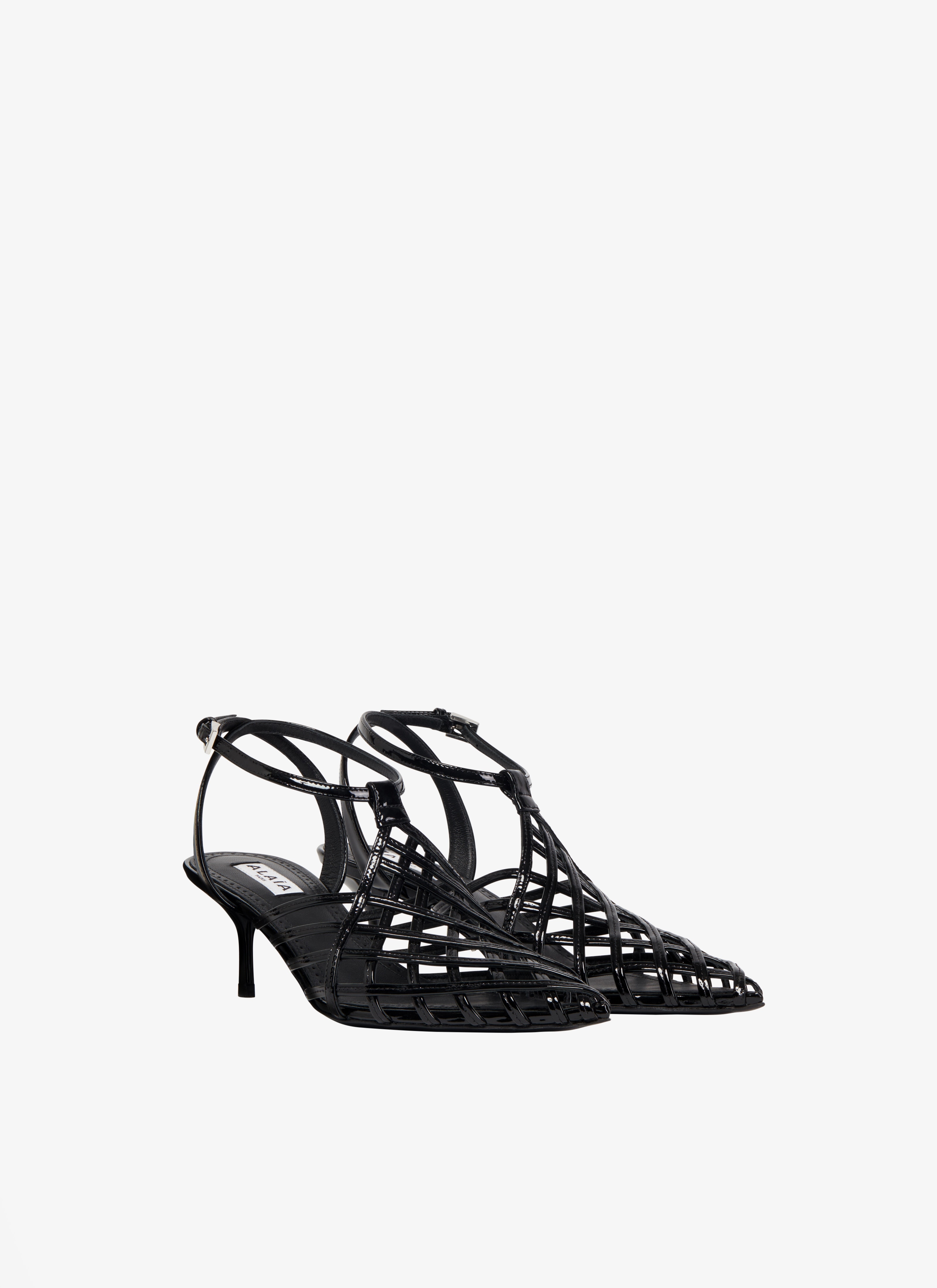 LA CAGE SANDALS IN PATENT CALFSKIN - 3