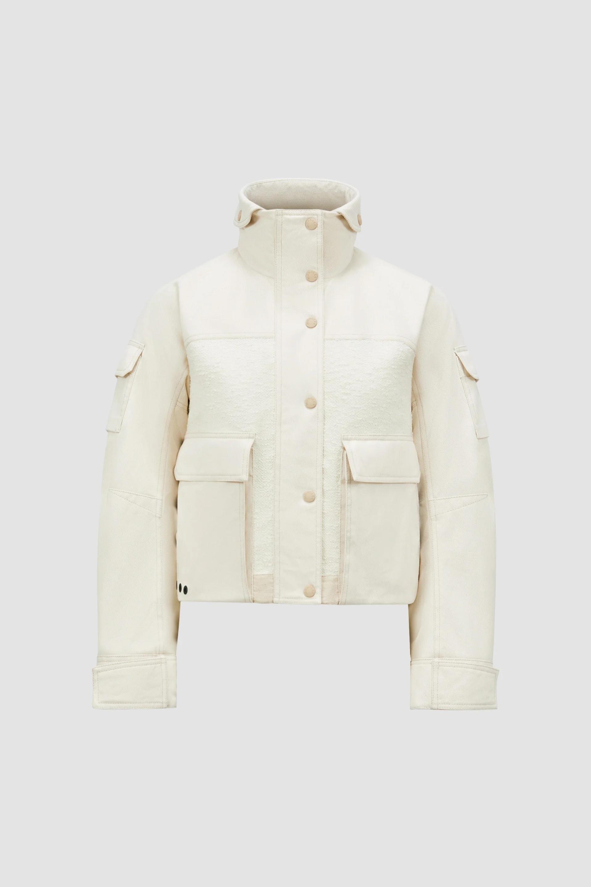 Soignes Bouclé & Cotton Short Down Jacket - 1