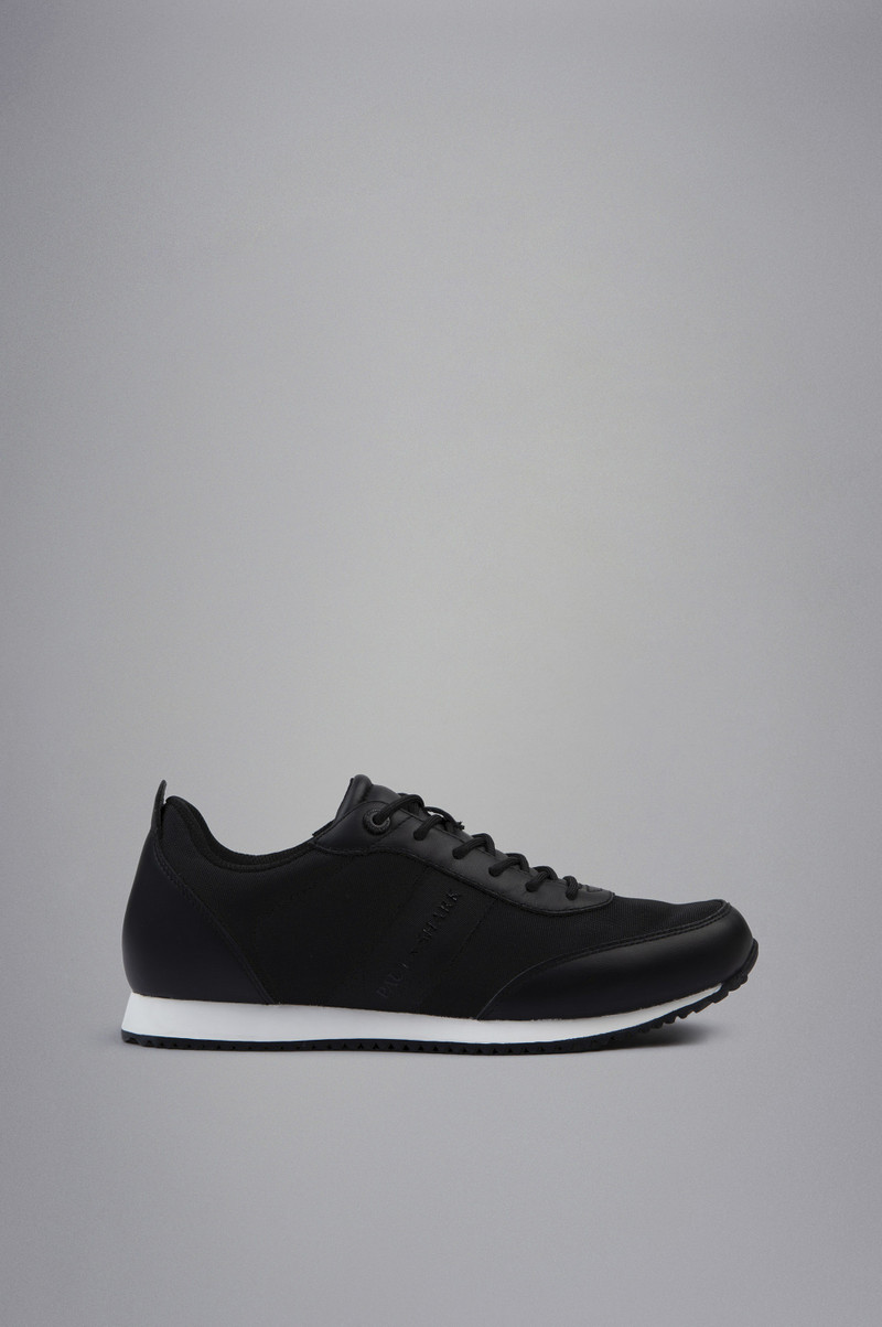 TECH FABRIC AND LEATHER HYBRID SNEAKERS 1