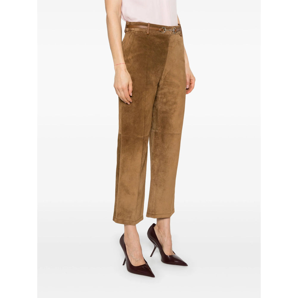 Gucci Brown Trousers - Straight Trousers Women - 3