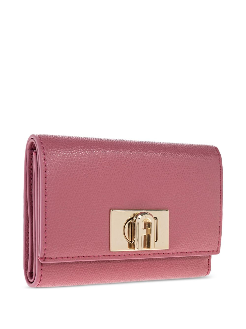 leather lock-detail wallet - 3
