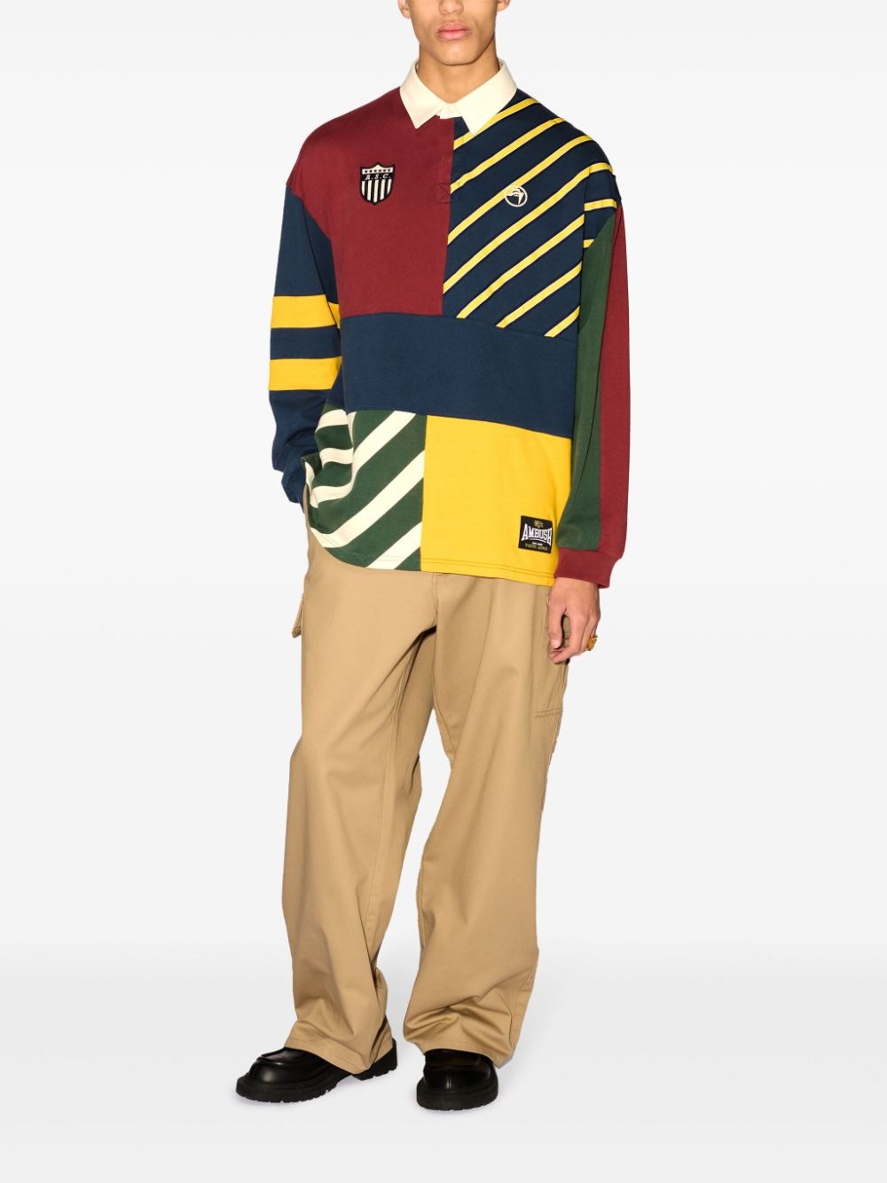 patchwork polo shirt - 2