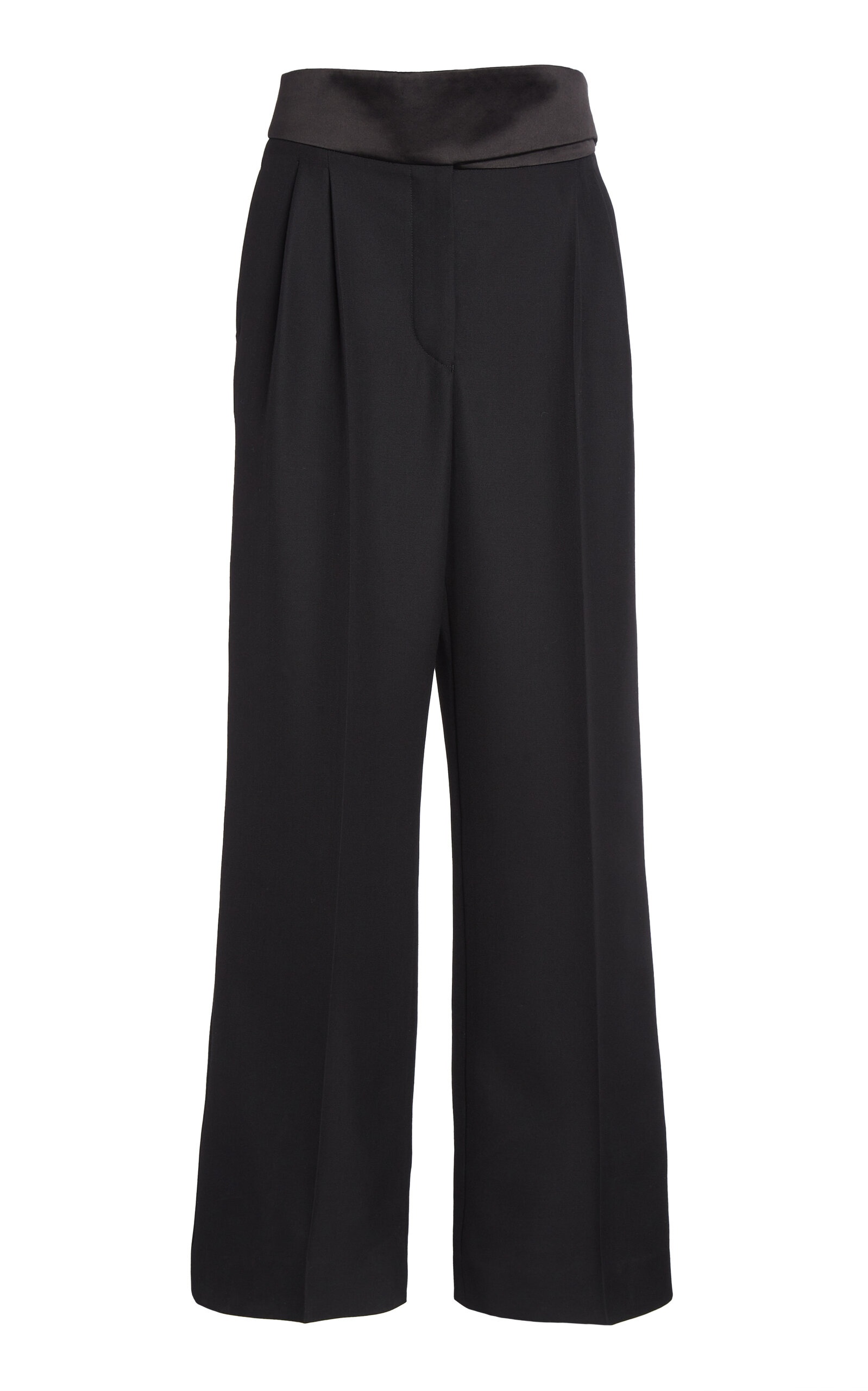 ボトムスその他 Stella McCartney Cream wool baggy trousers Women Cream white High-Rise Wide-Leg Wool Trousers | Stella
