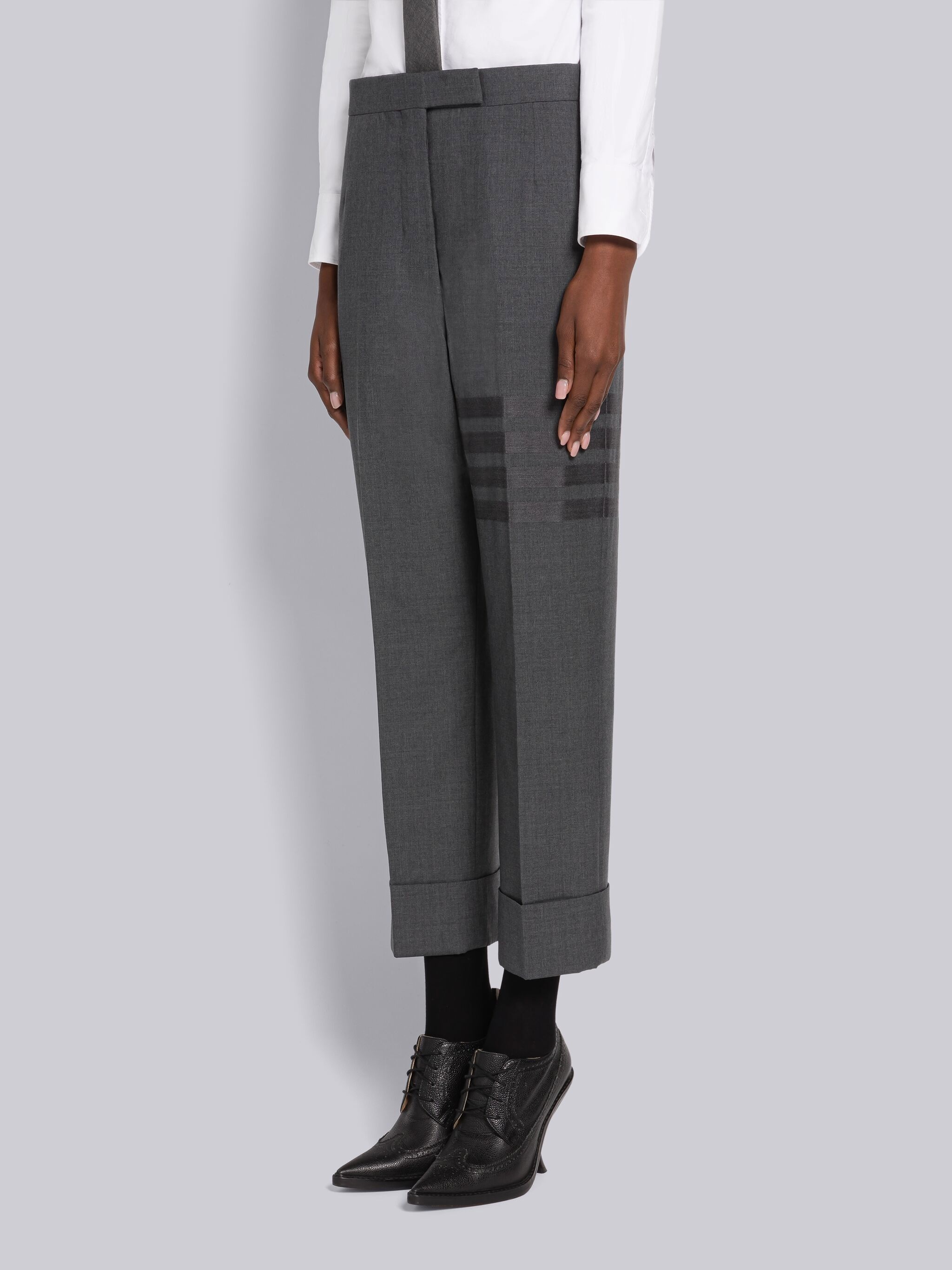 Plain Weave 4-Bar Classic Backstrap Trouser - 2
