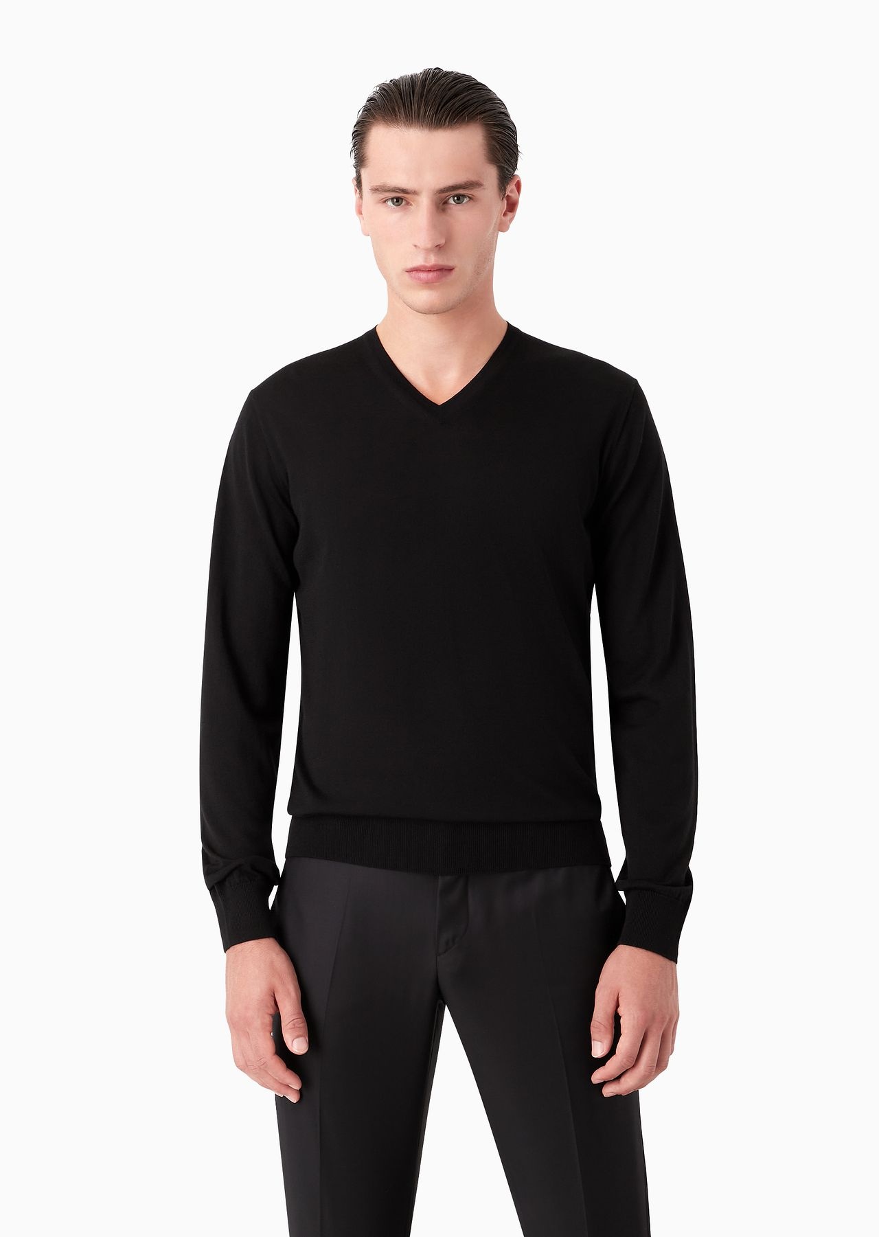 Pure virgin wool, crew-neck jumper - 2