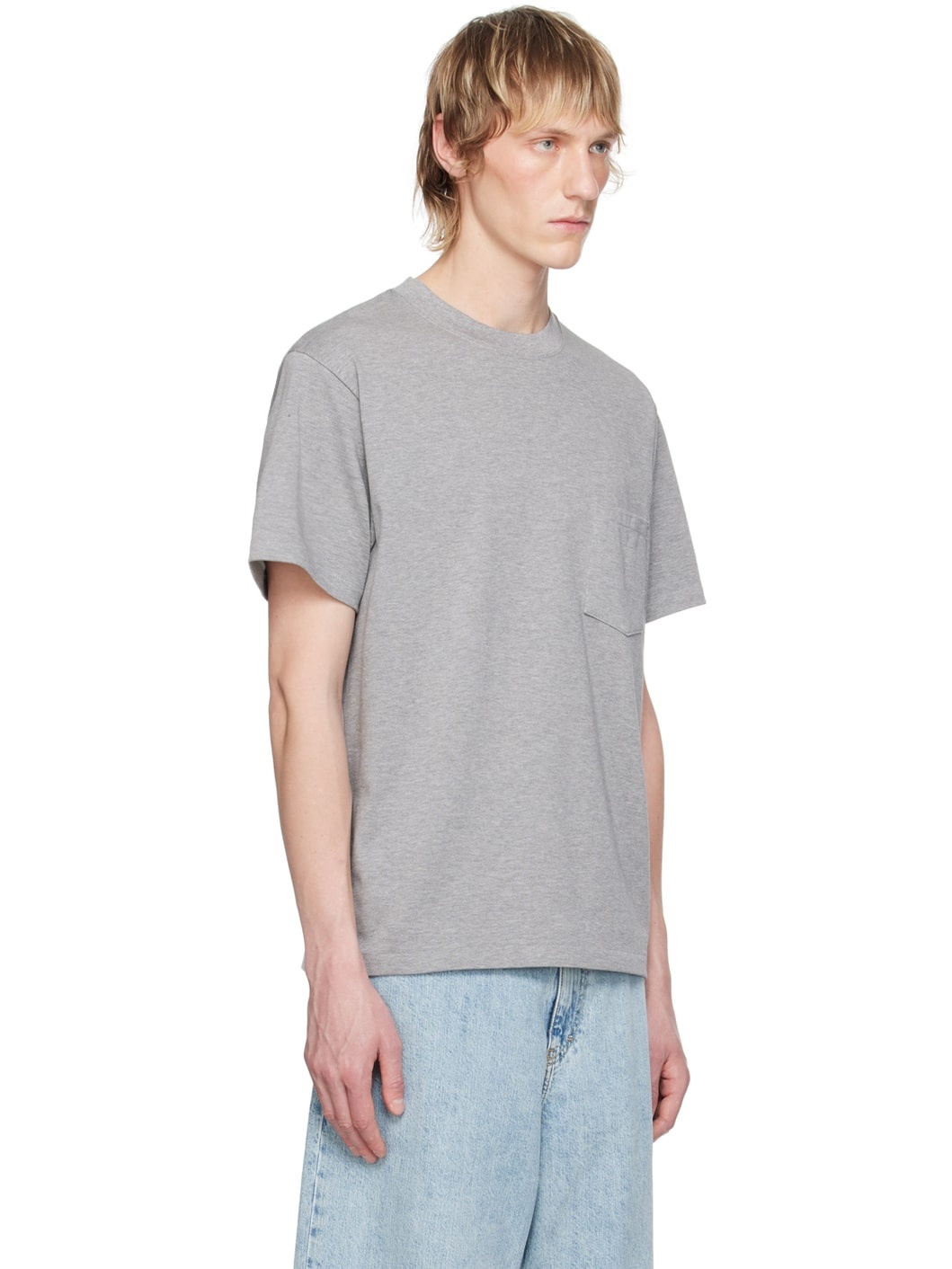 Gray Crewneck T-Shirt - 2