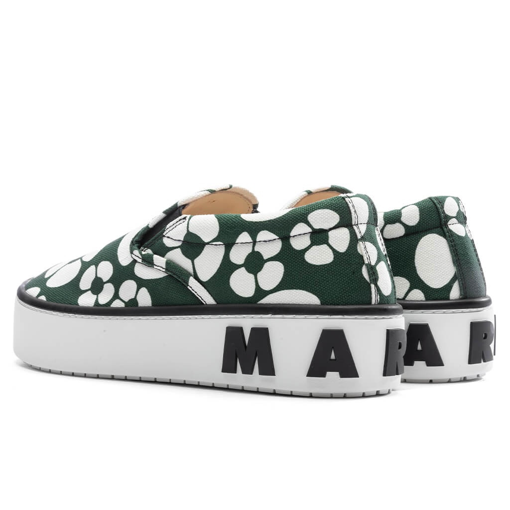 MARNI X CARHARTT WIP SLIP-ON SNEAKERS - DARK/GREEN - 3