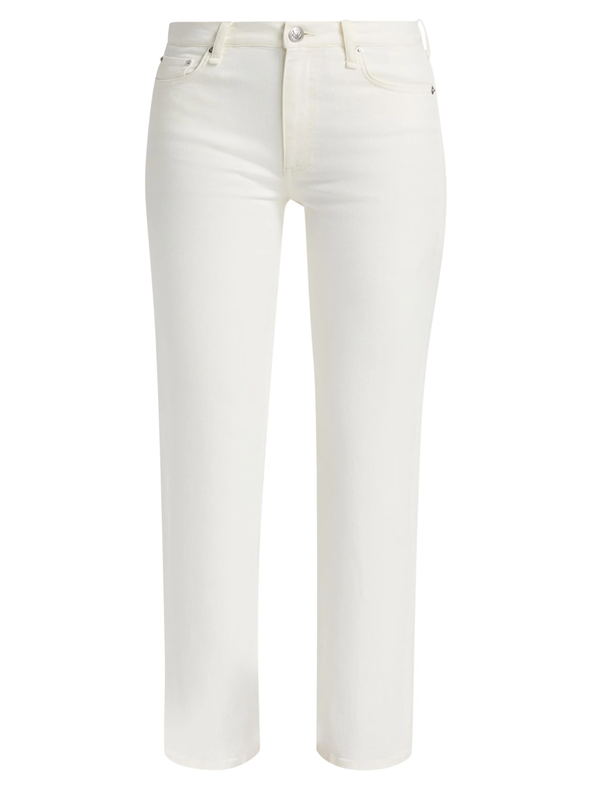 Women's Harlow Straight-Leg Ankle Jeans - White - 1