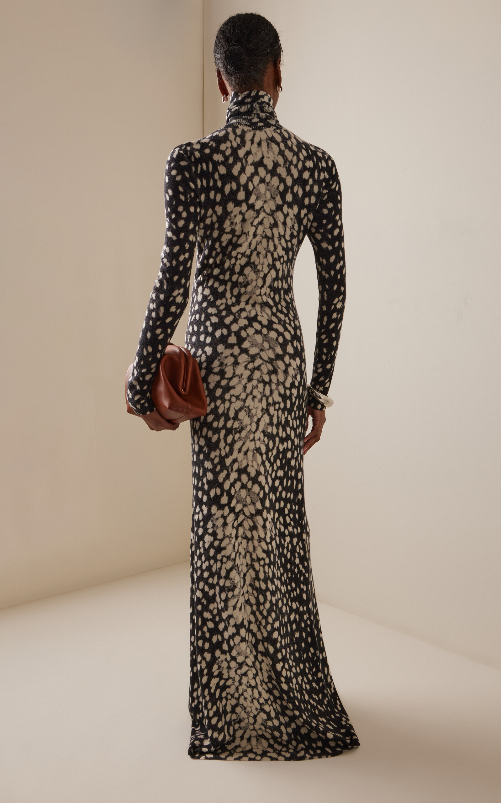 The Camille Printed Cashmere Gown animal - 4