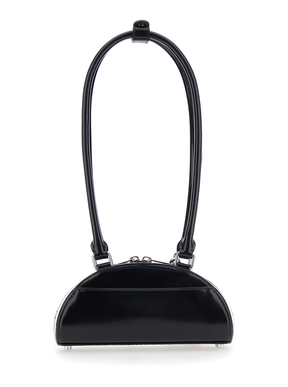 Self-Portrait Women Black Leather Mini Shoulder Bag With Charm - 4