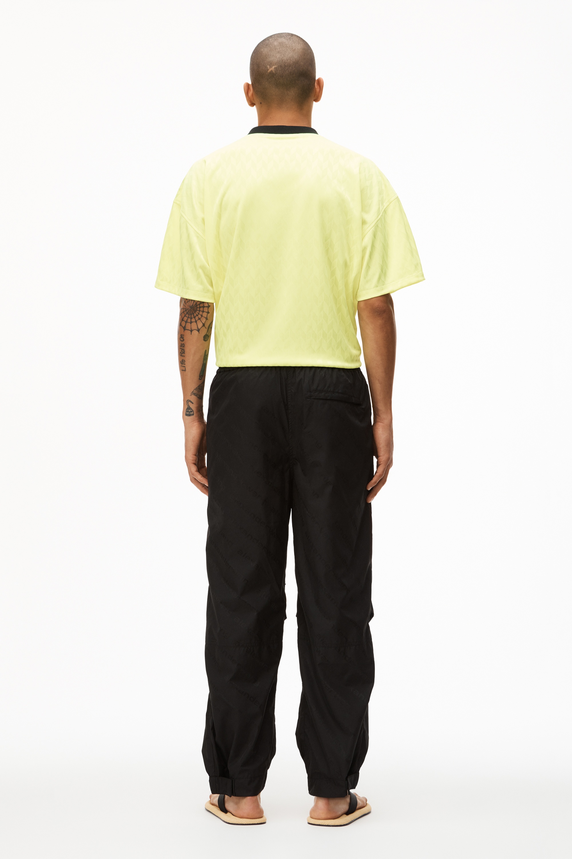 TRACK PANT IN LOGO JACQUARD NYLON - 6