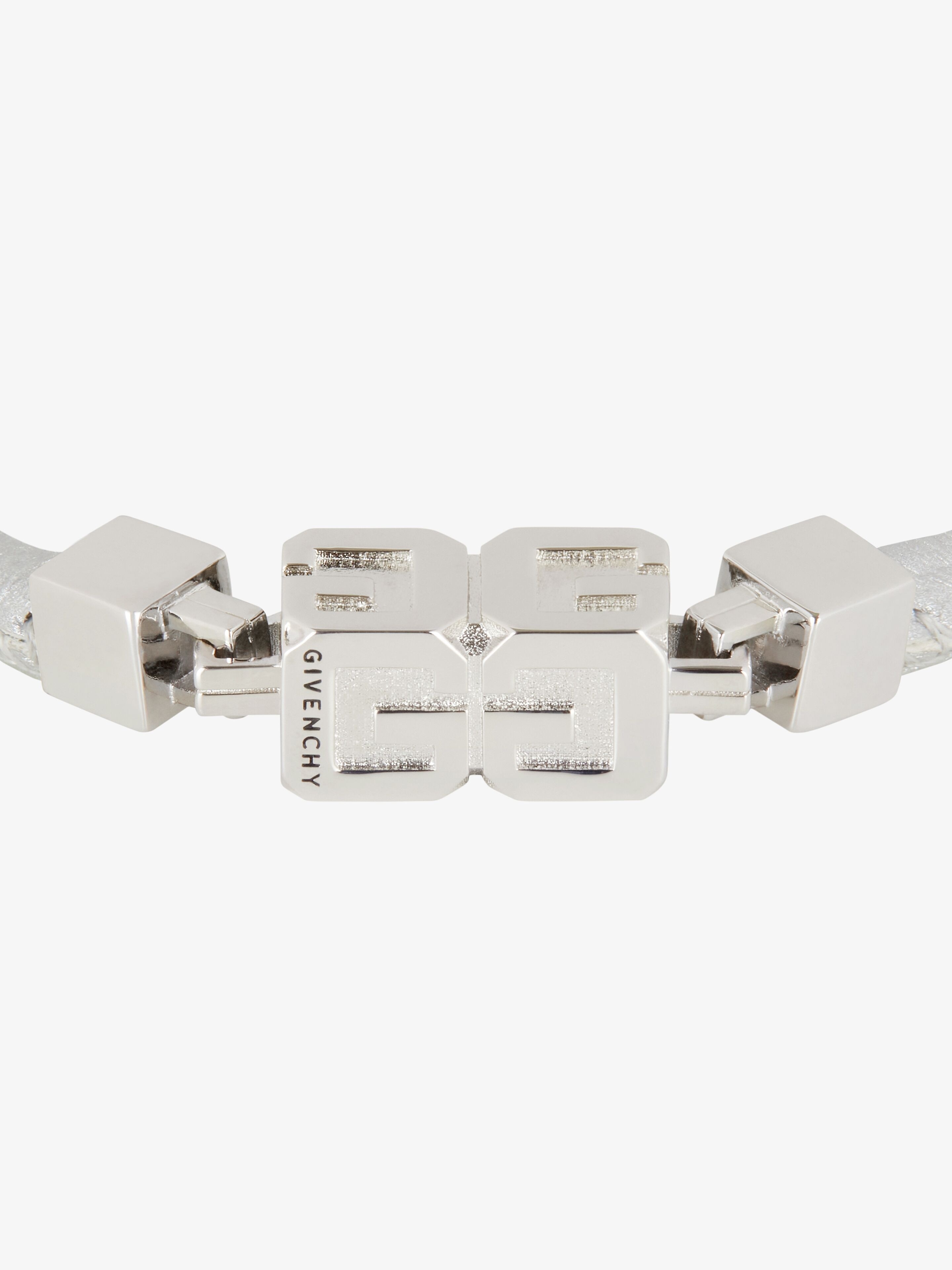 G CUBE BRACELET IN LEATHER AND METAL - 6