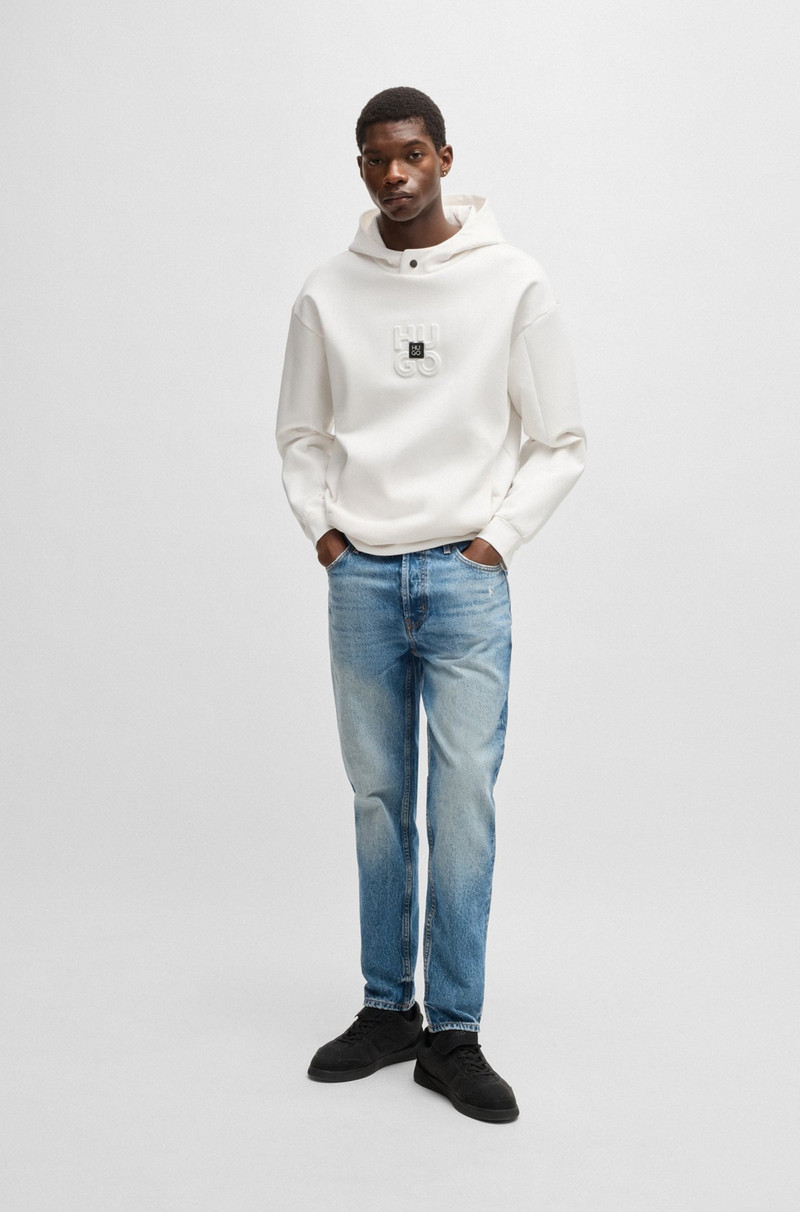 HUGO INTERLOCK HOODIE WITH STACKED LOGOS outlook