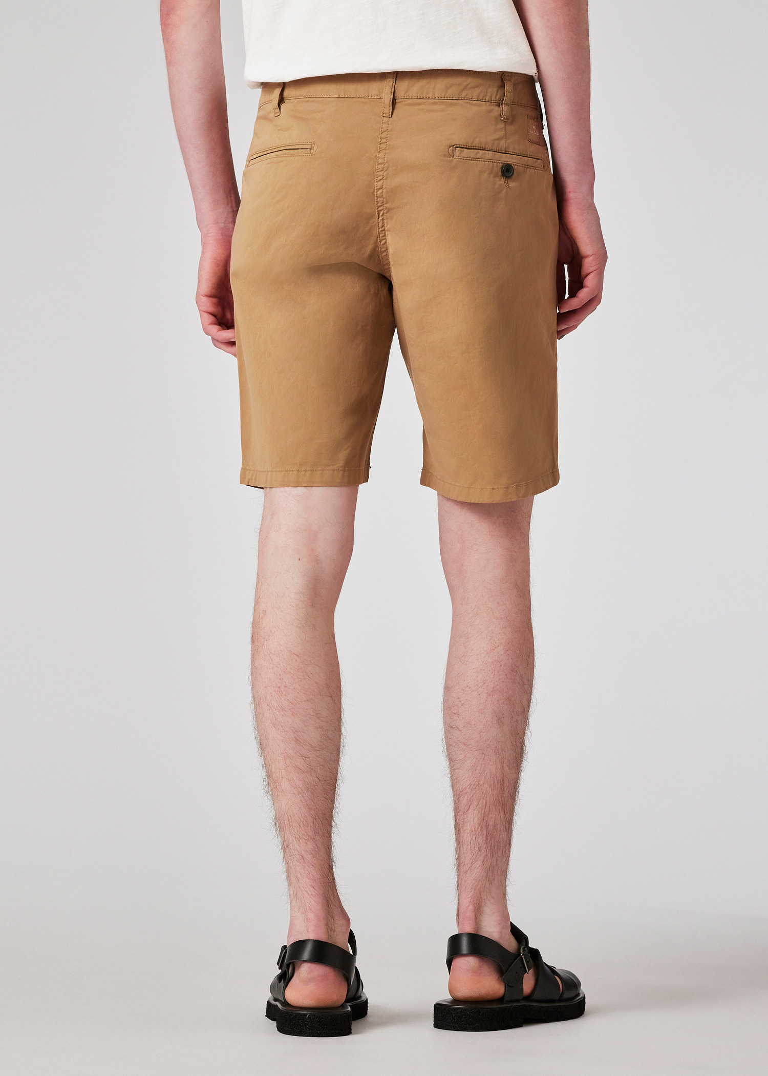 Tan Organic Cotton-Stretch Shorts - 5