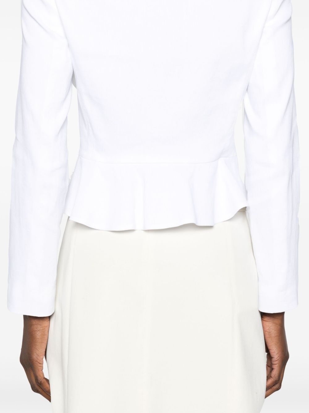 peplum-hem cropped jacket - 5