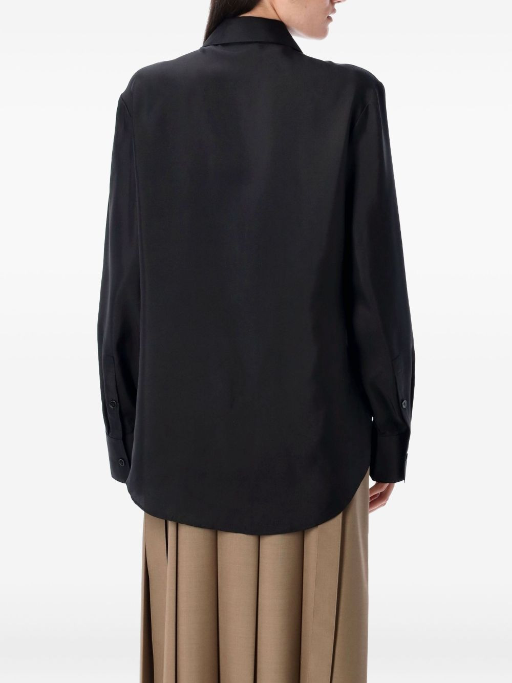 knotted silk shirt - 2