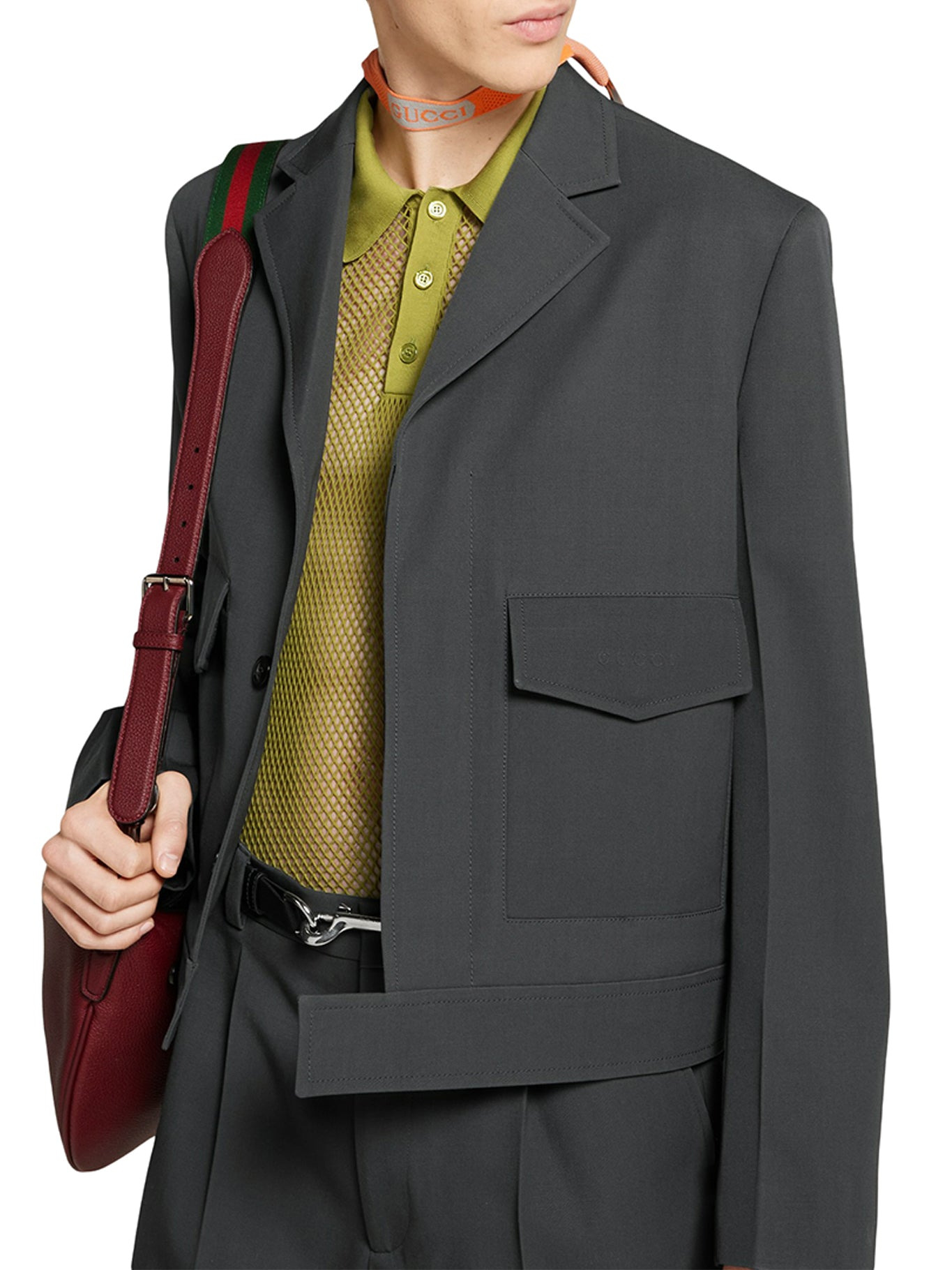 EMBOSSED WOOL GABARDINE JACKET - 5