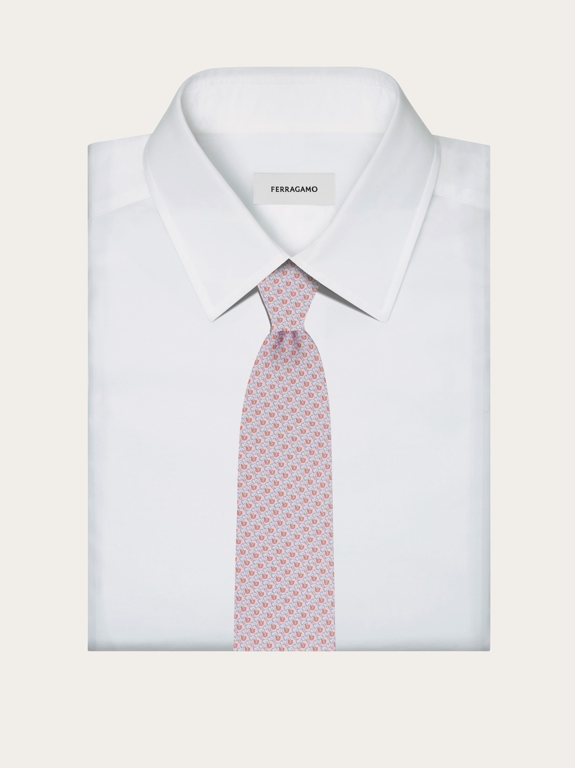 Elephant print silk tie - 4