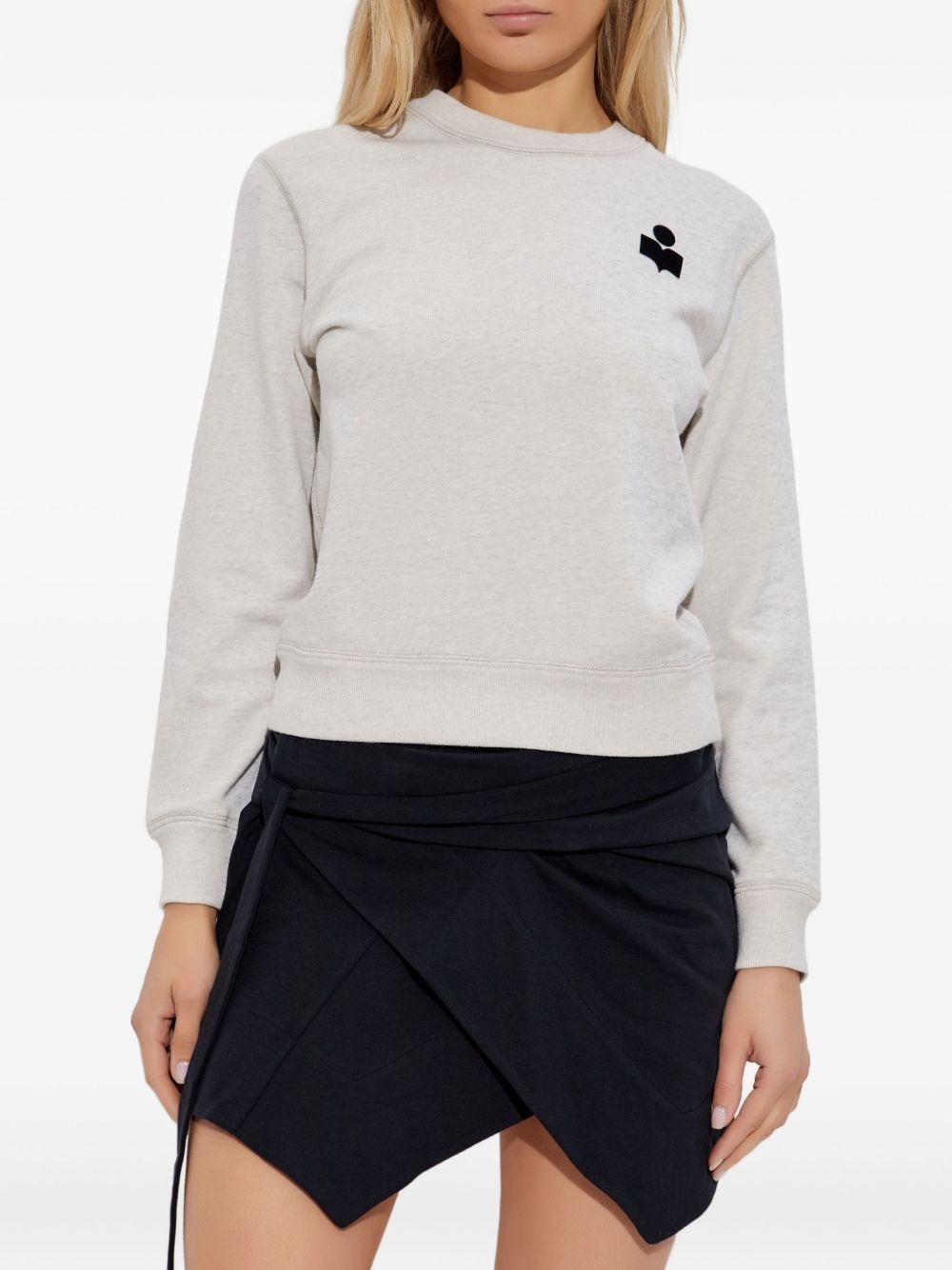 logo-embroidered sweatshirt - 3