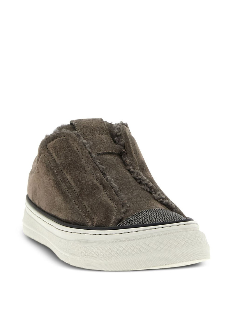 Brunello Cucinelli shearling-trim sneakers outlook