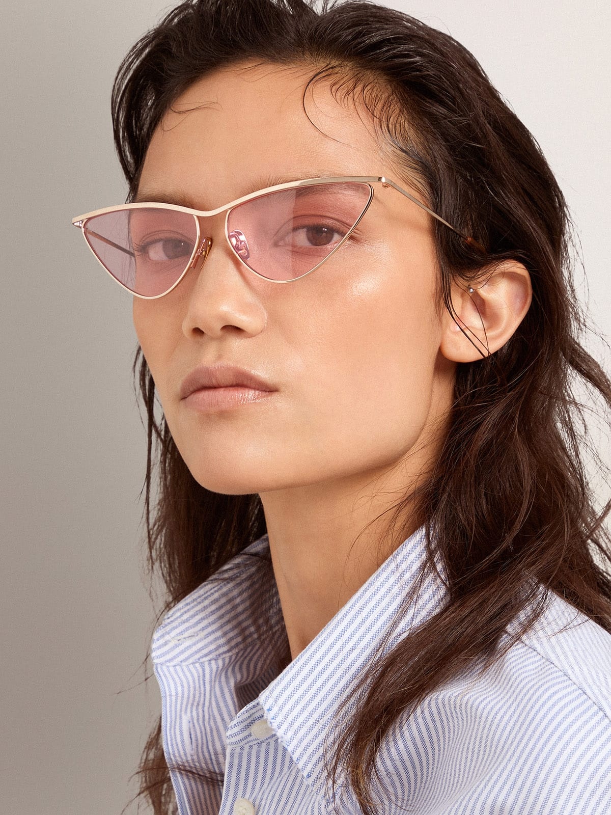 Sunframe cat-eye style with pink frame and lenses - 3
